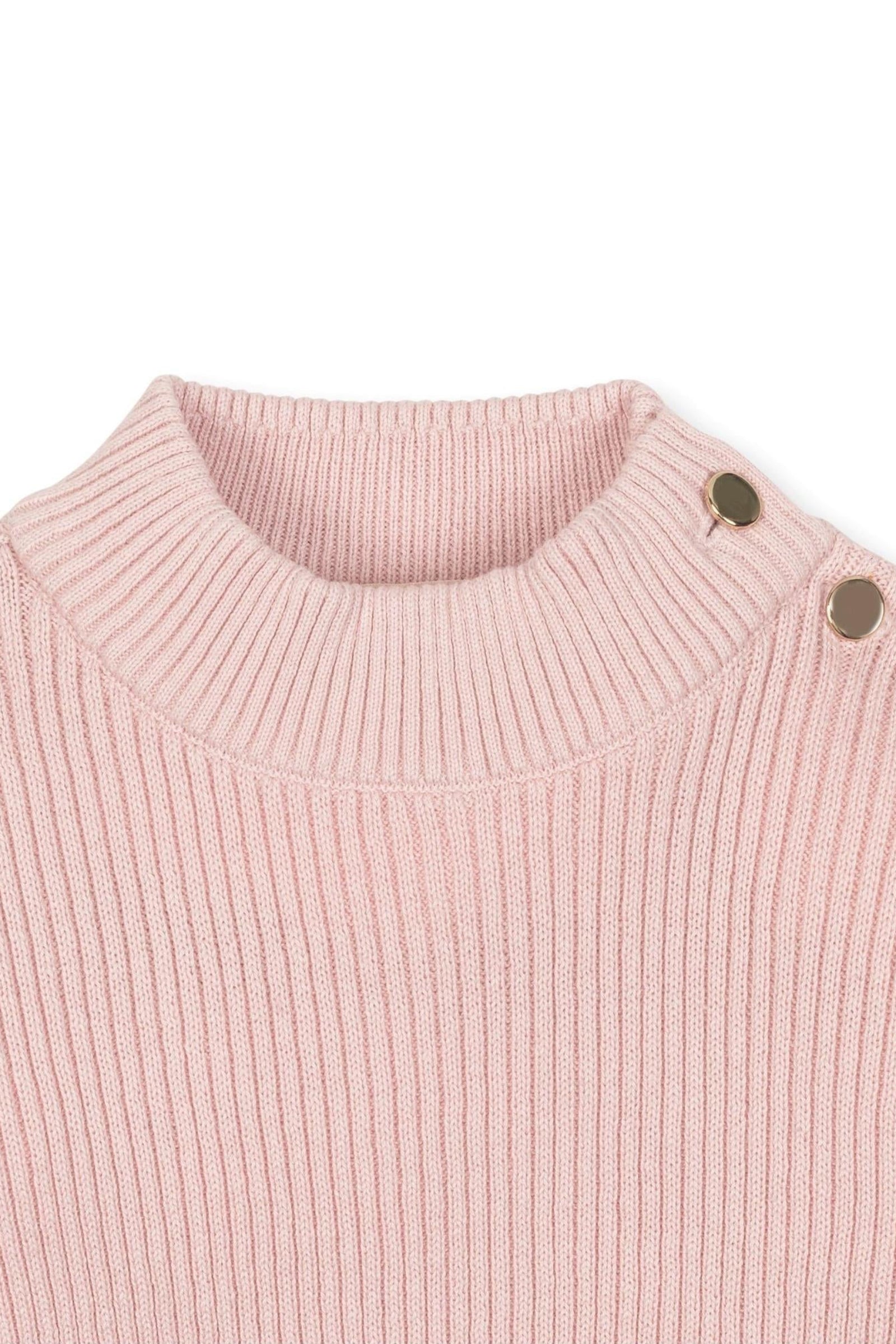 Organic Cotton Mock Neck Sweater for Girls, Pink, Toddler & Kids