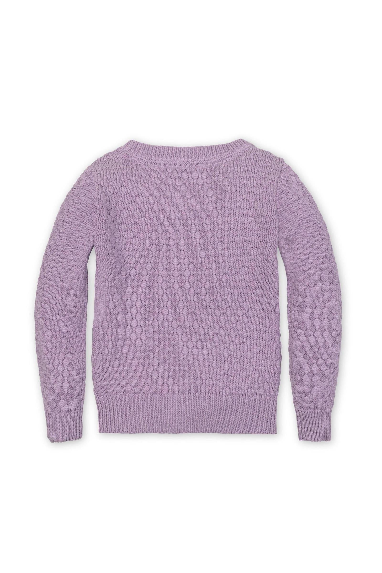 Organic Cotton Textured Cardigan, Lavender Heather, Toddler & Kids