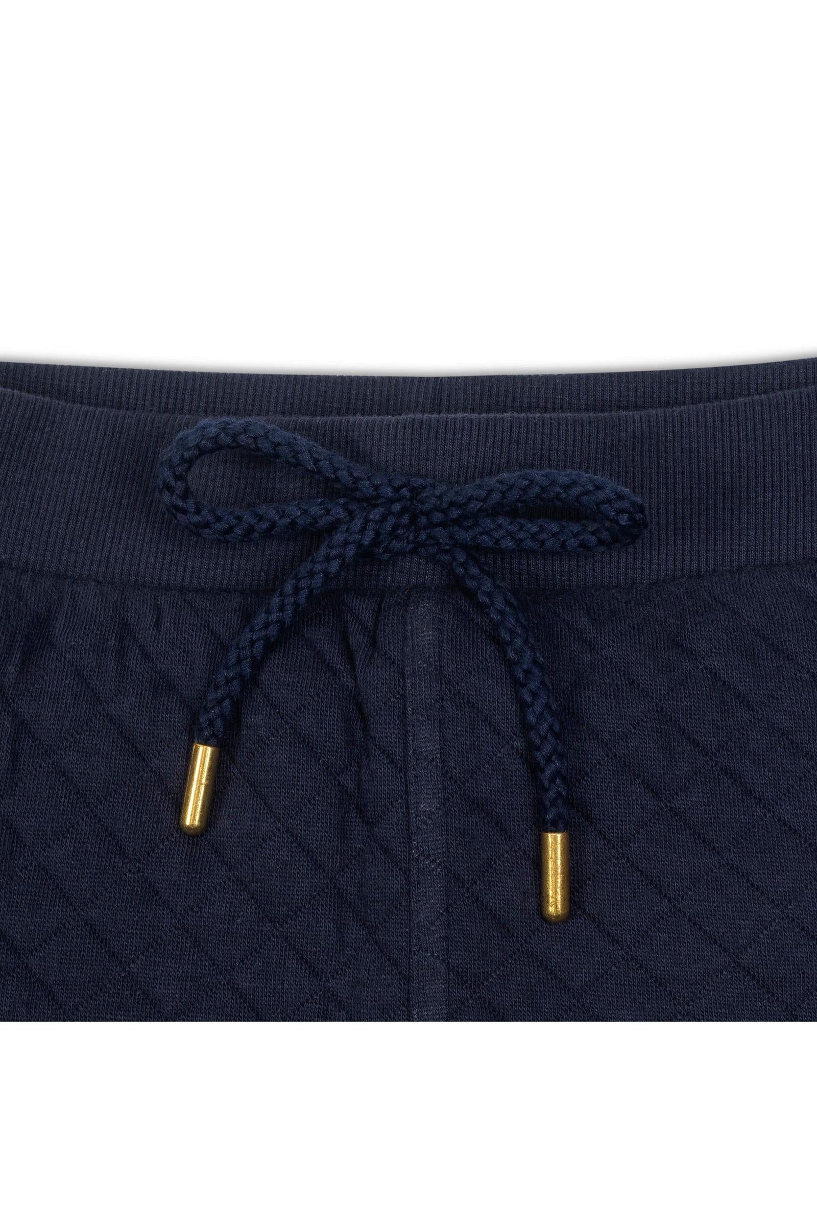 Organic Cotton Quilted Pull-On Skirt Shorts for Girls, Navy, Toddler & Kids