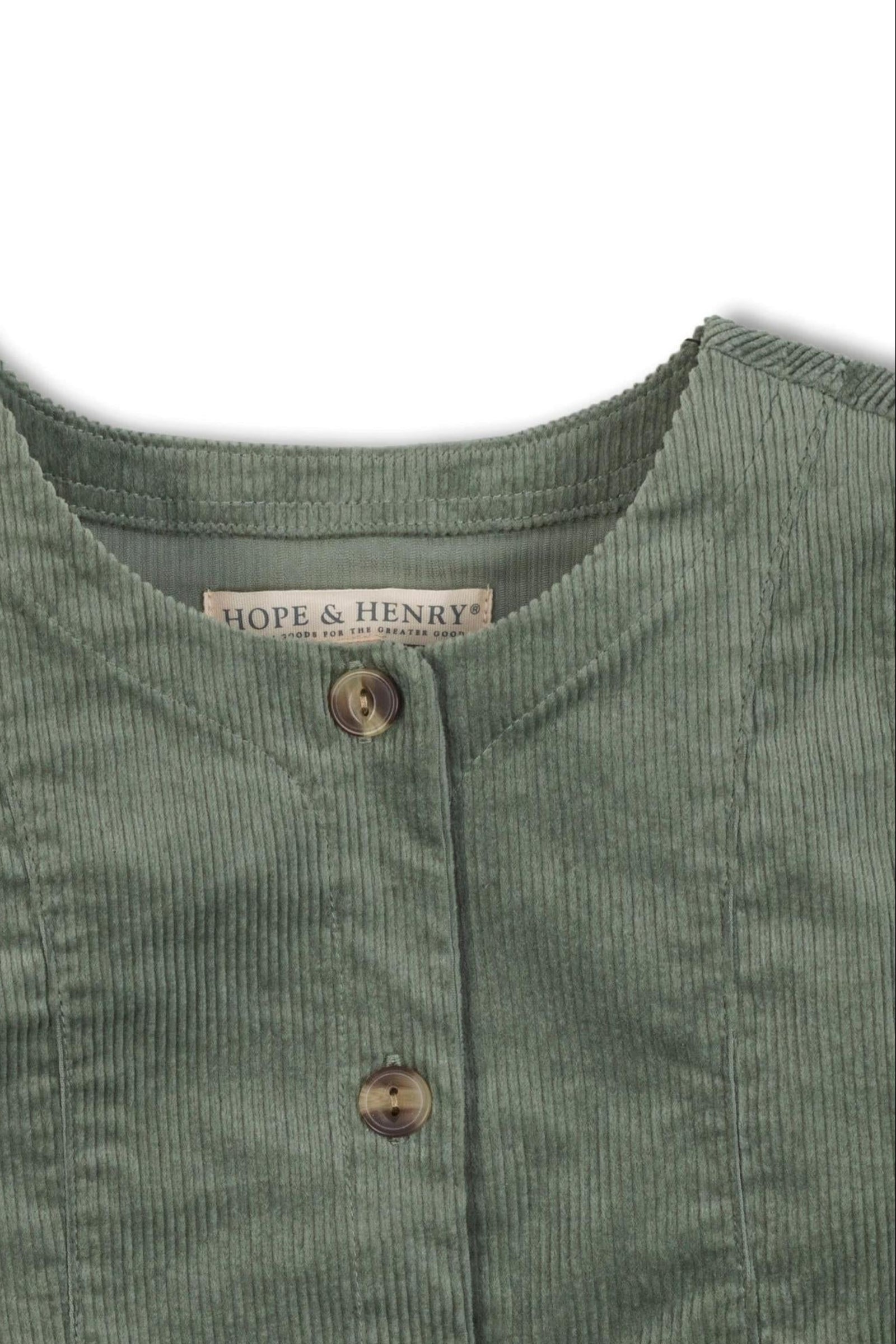 Organic Cotton Corduroy Jumper Dress for Girls, Sage Green, Toddler & Kids