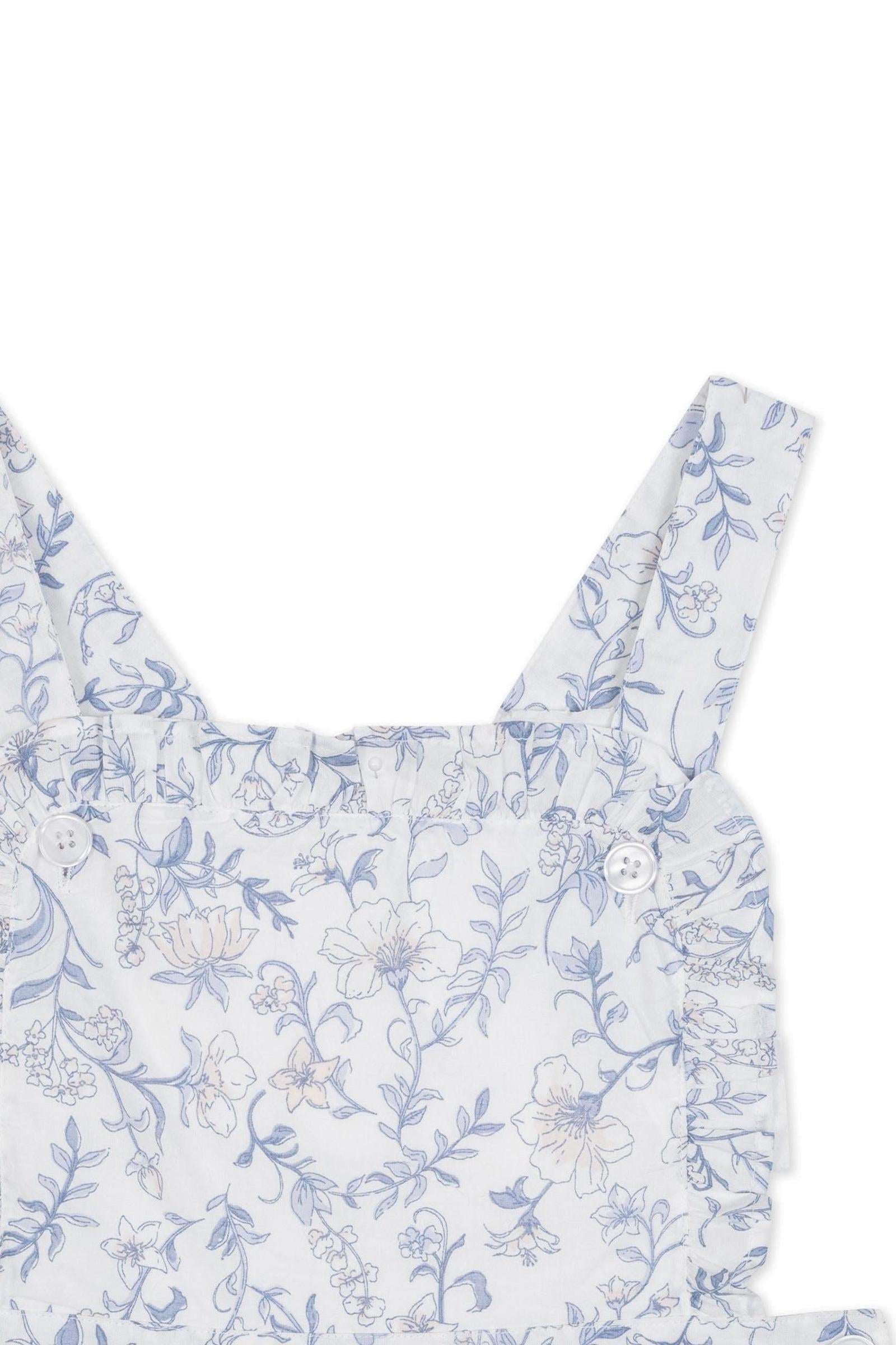 Organic Cotton Ruffle Apron Dress for Girls, Winter Floral, Toddler & Kids
