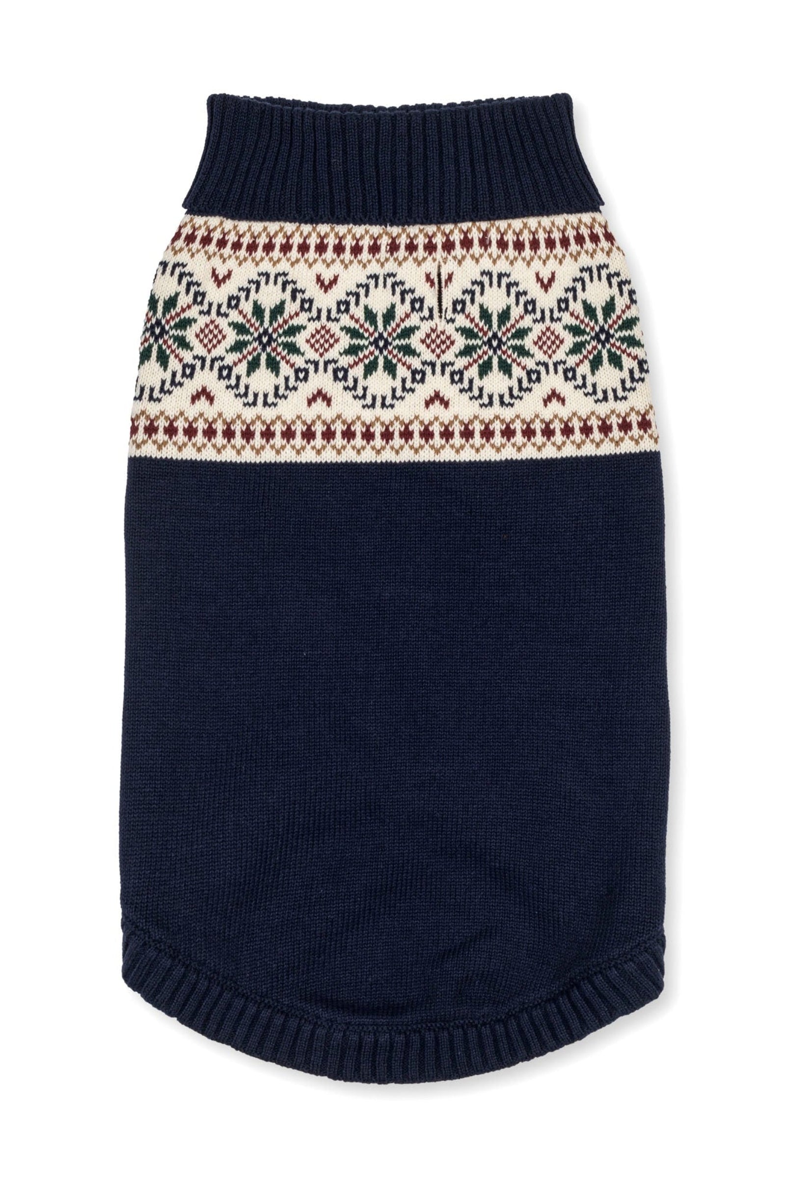 Organic Cotton Fair Isle Dog Sweater, Navy
