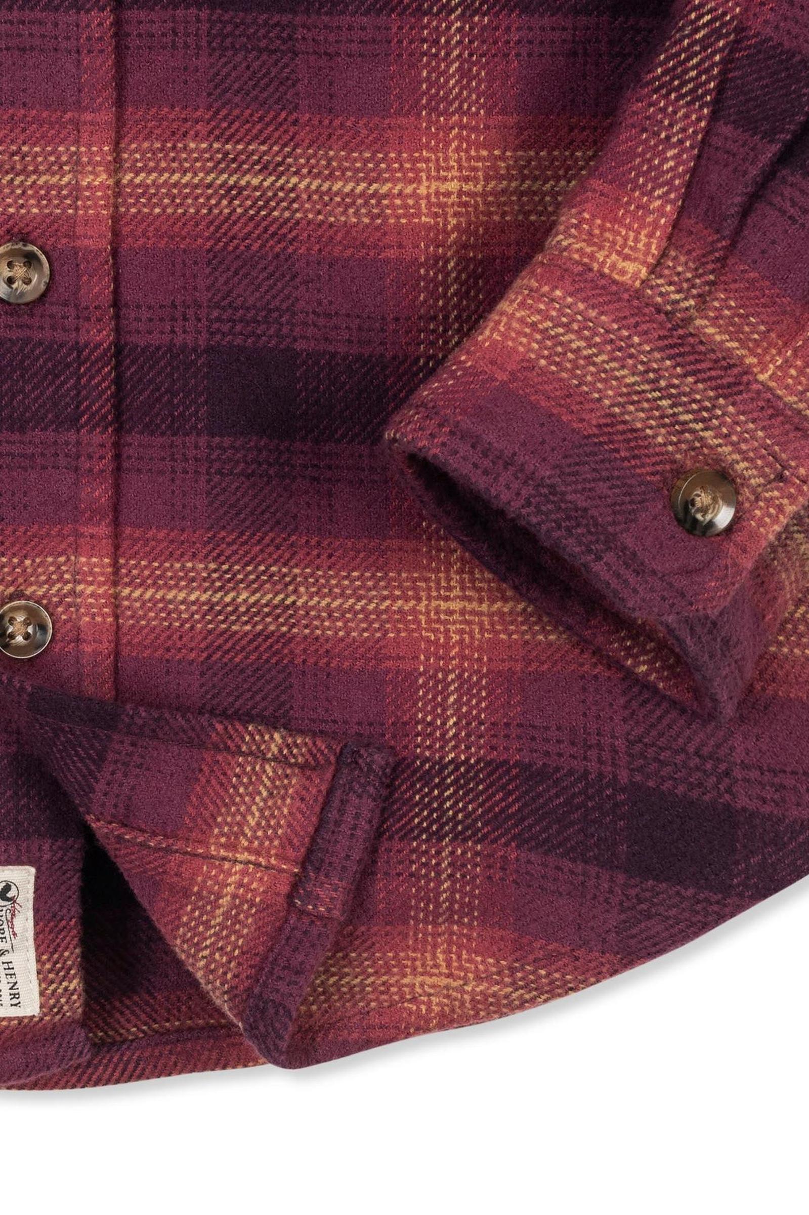 Organic Cotton Flannel Shirt, Plum Plaid, Toddler & Kids