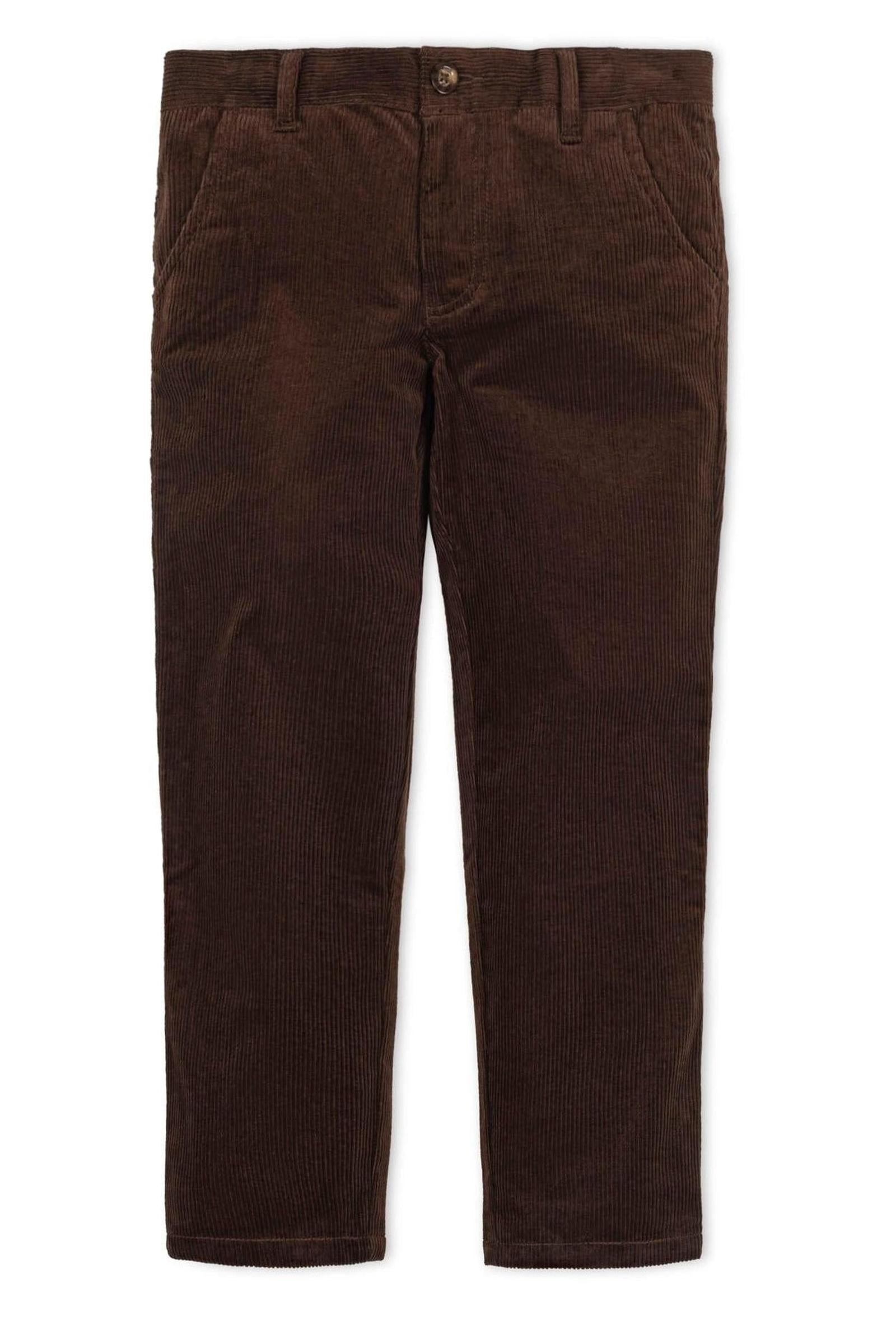 Organic Cotton Stretch Corduroy Pants, Chocolate, Sizes 2-16