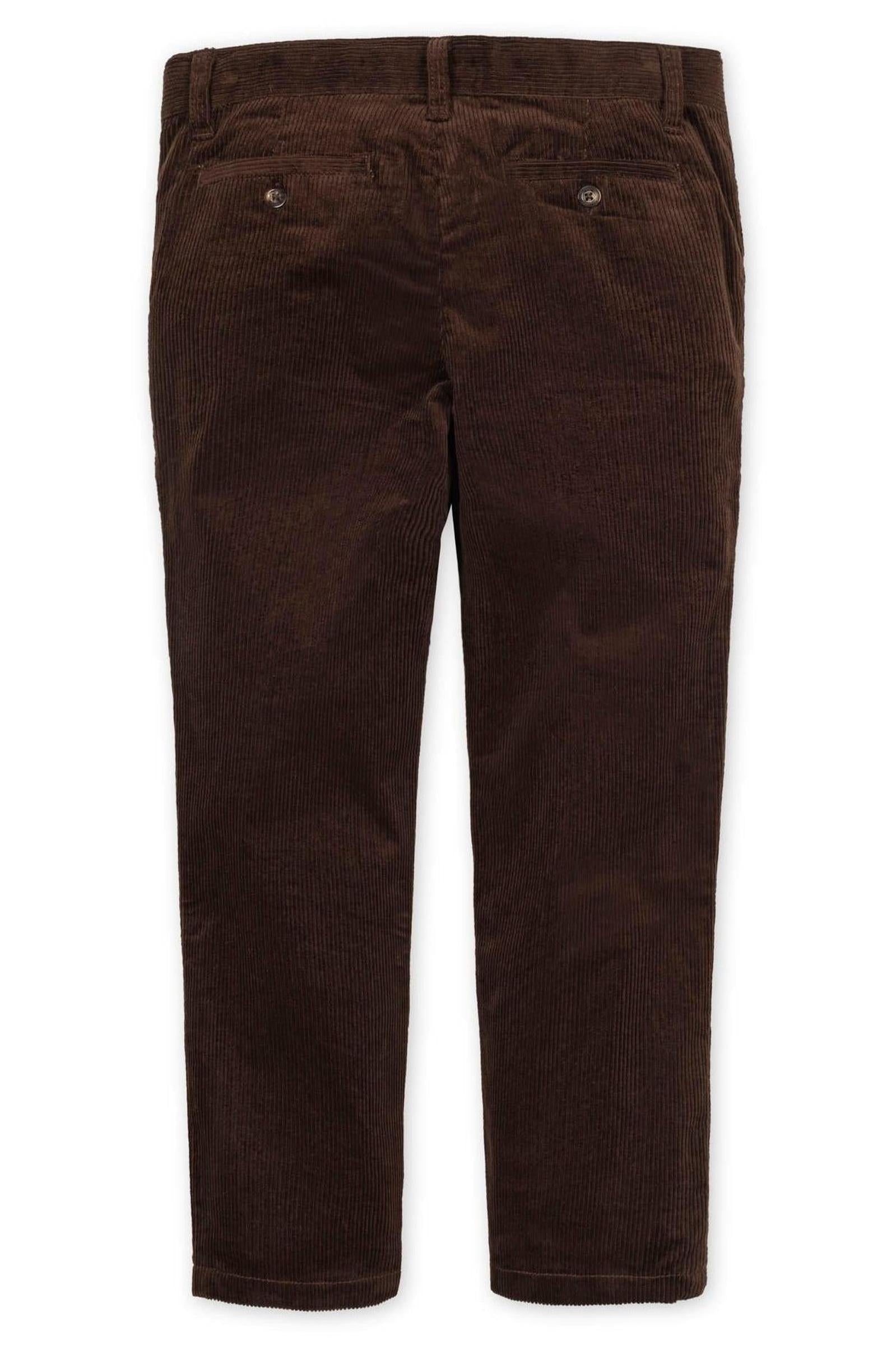 Organic Cotton Stretch Corduroy Pants, Chocolate, Sizes 2-16