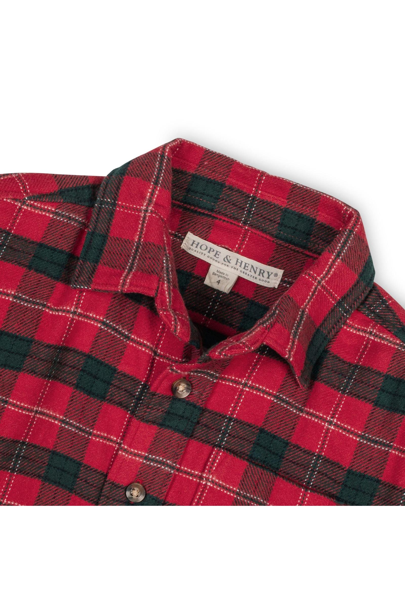 Organic Cotton London Plaid Flannel Shirt, Toddler & Kids, Family Matching Outfits