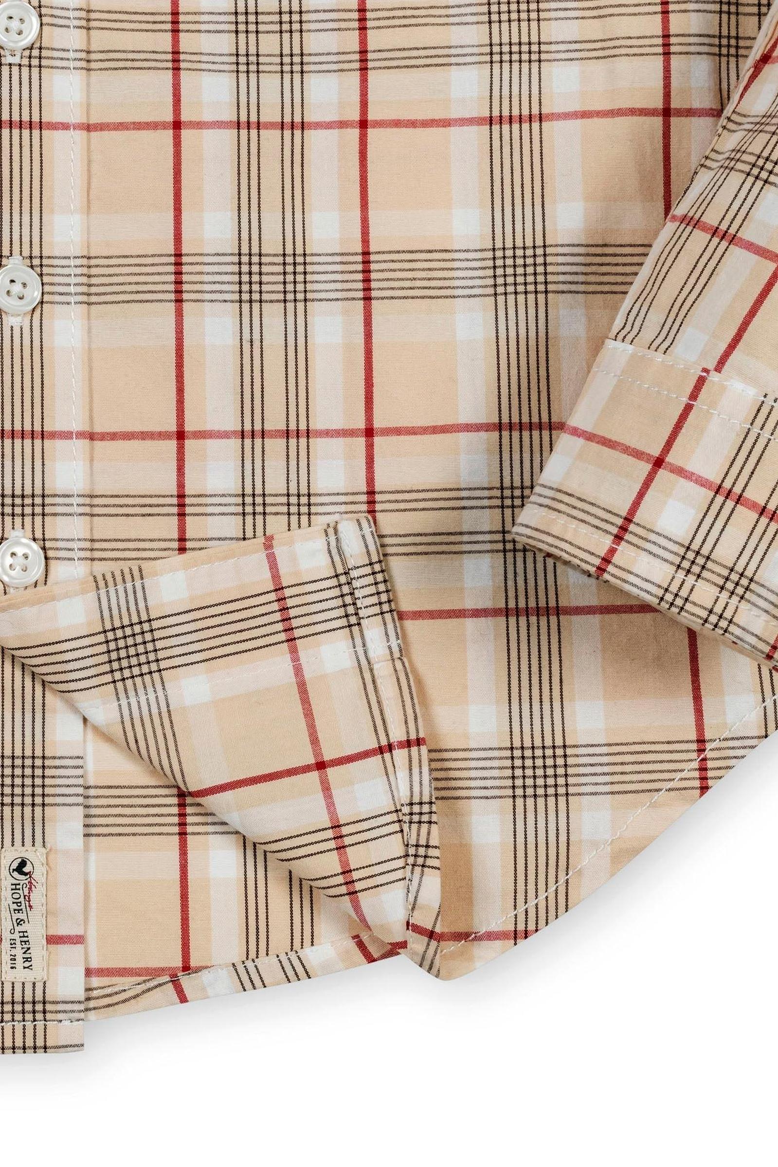 Organic Cotton Stretch Poplin Shirt, Fireside Plaid, Sizes 2T-18, Family Matching Outfits