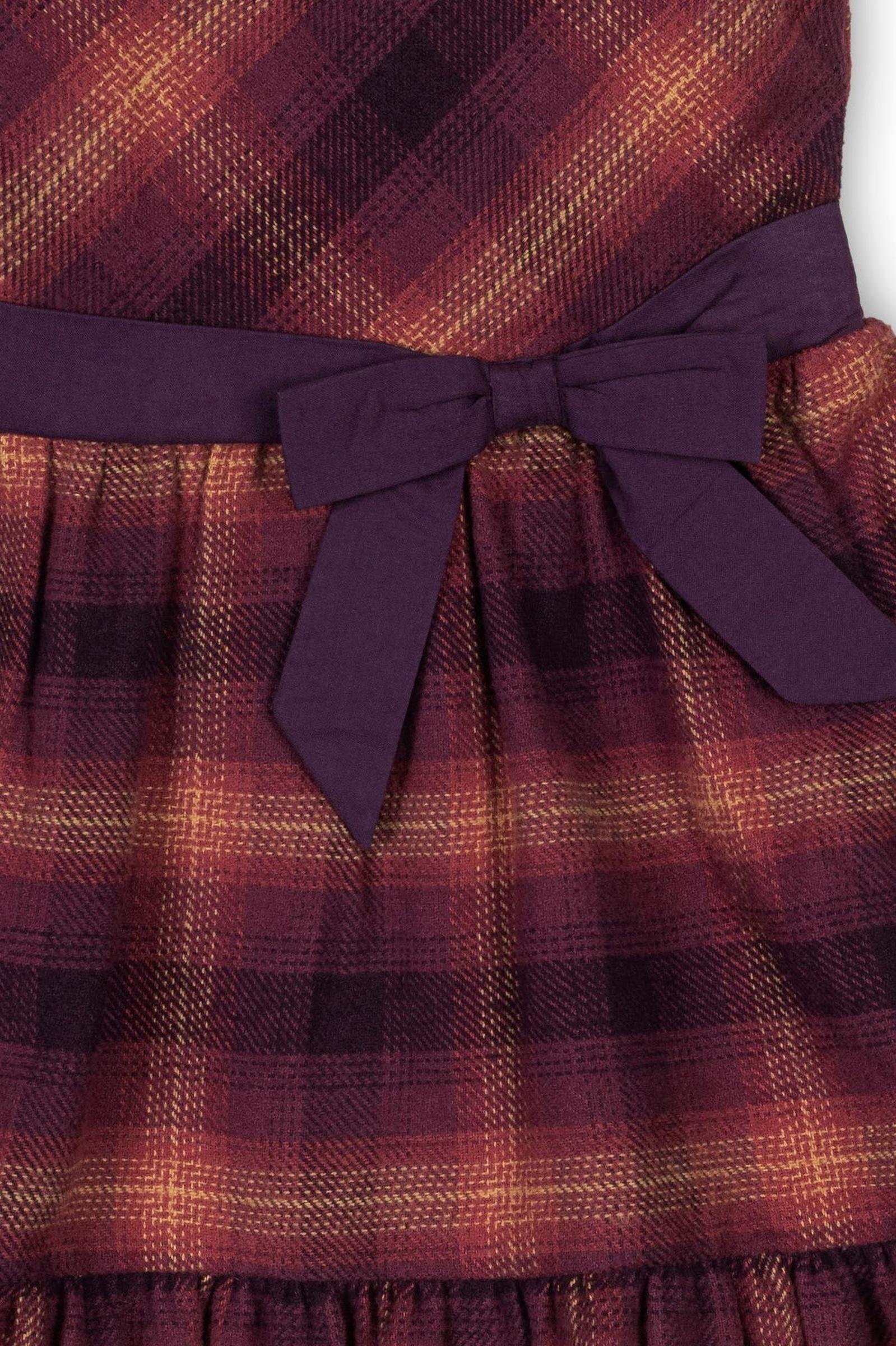 Organic Cotton Tiered Flannel Dress, Sugar Plum Plaid, Toddler & Kids