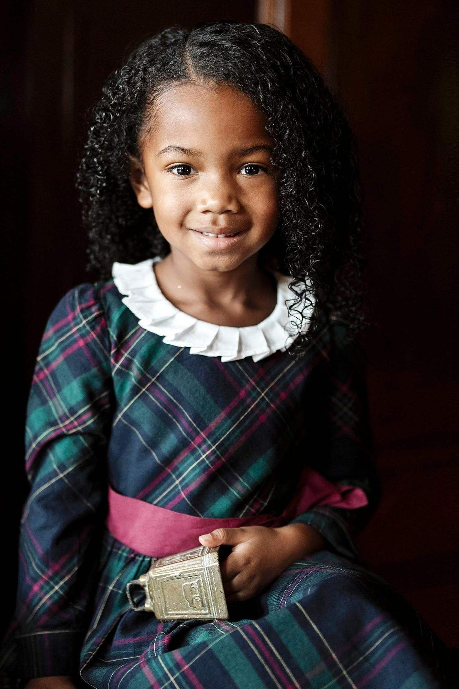 Organic Cotton Scottish Plaid Party Dress with Pleated Collar, Toddler & Kids, Family Matching Outfits