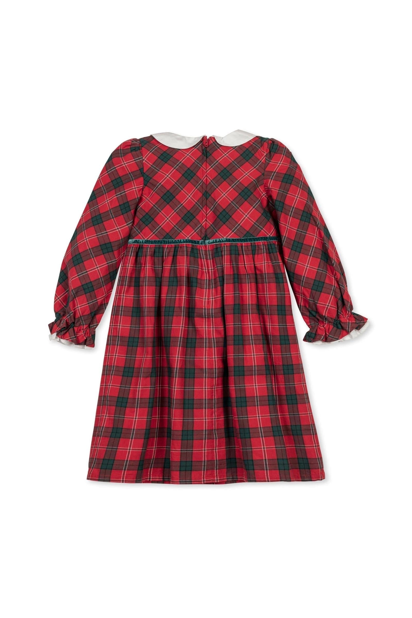 Organic Cotton London Plaid Dress with Peter Pan Collar, Toddler & Kids