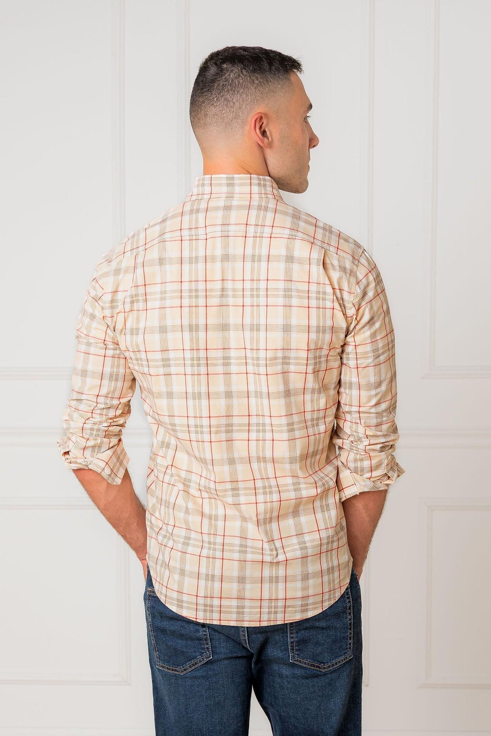 Organic Cotton Stretch Poplin Shirt, Fireside Plaid, Men, Family Matching Outfits