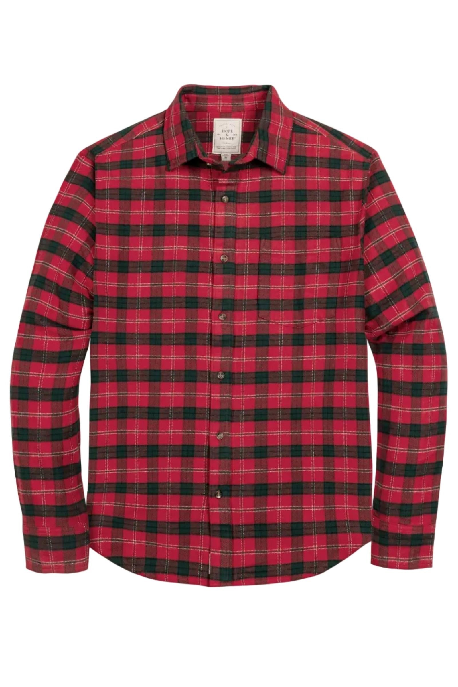 Organic Cotton Flannel Shirt, London Plaid, Men, Family Matching Outfits