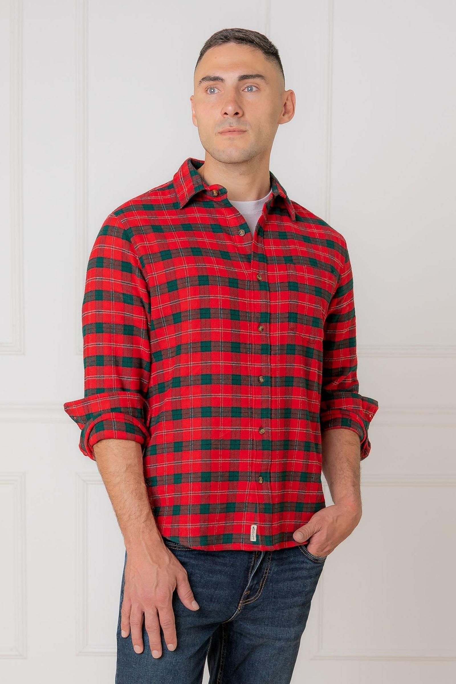 Organic Cotton Flannel Shirt, London Plaid, Men, Family Matching Outfits