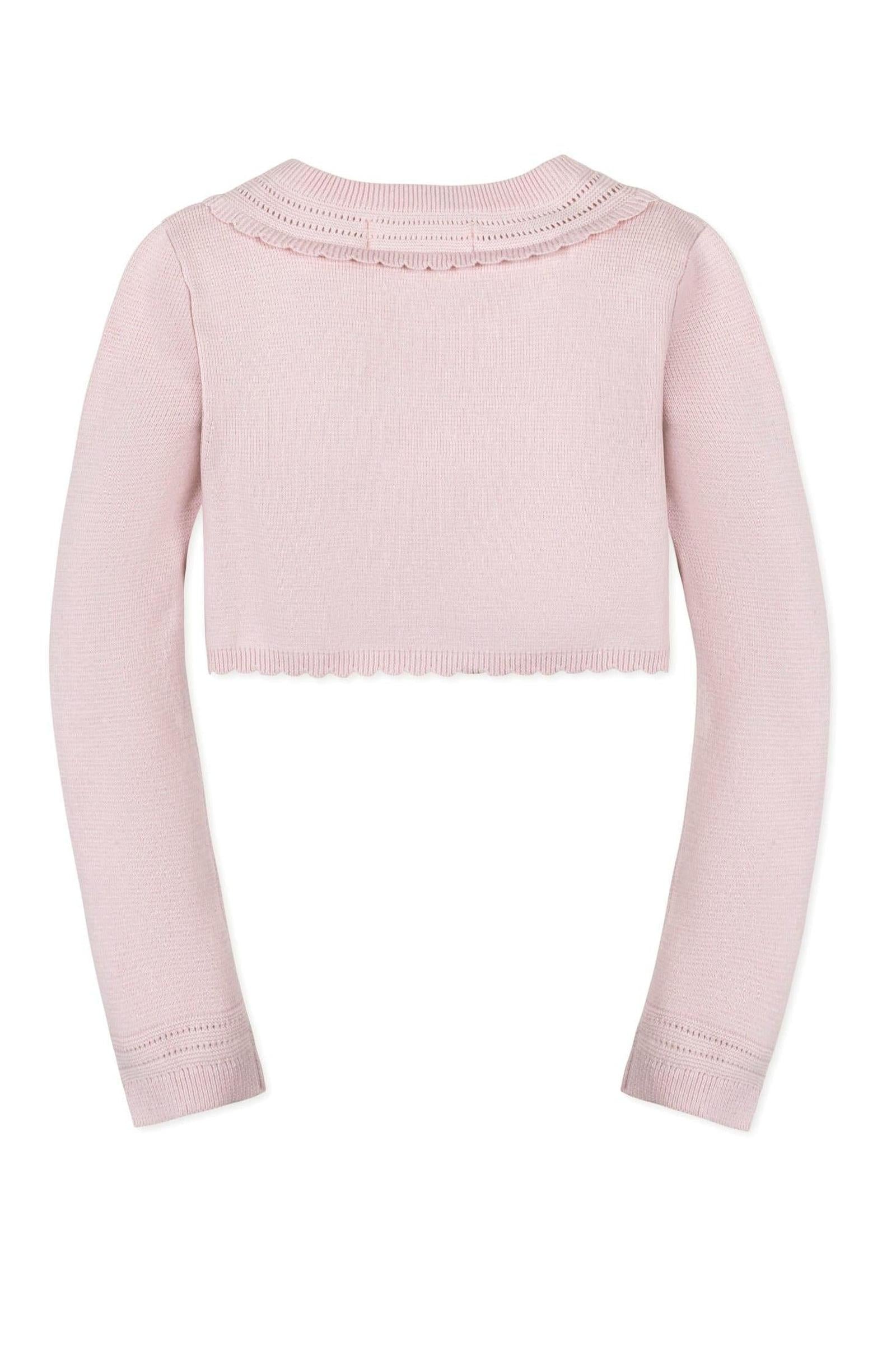 Organic Cotton Cropped Special Cardigan, Pink, Baby