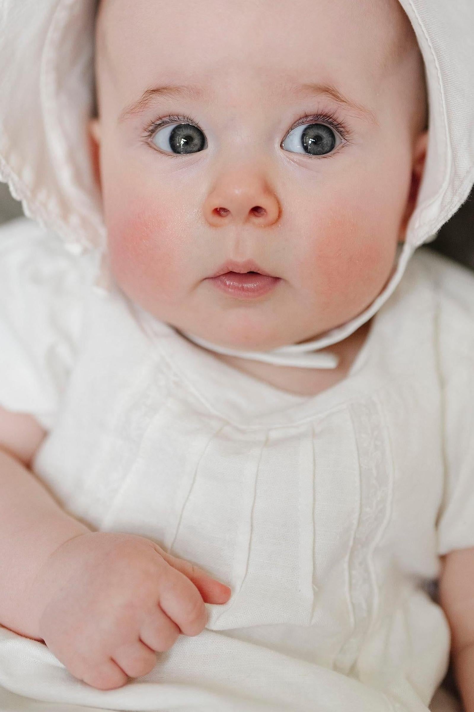 Special Occasion Linen Pintuck Dress for Babies, White, 0-24M