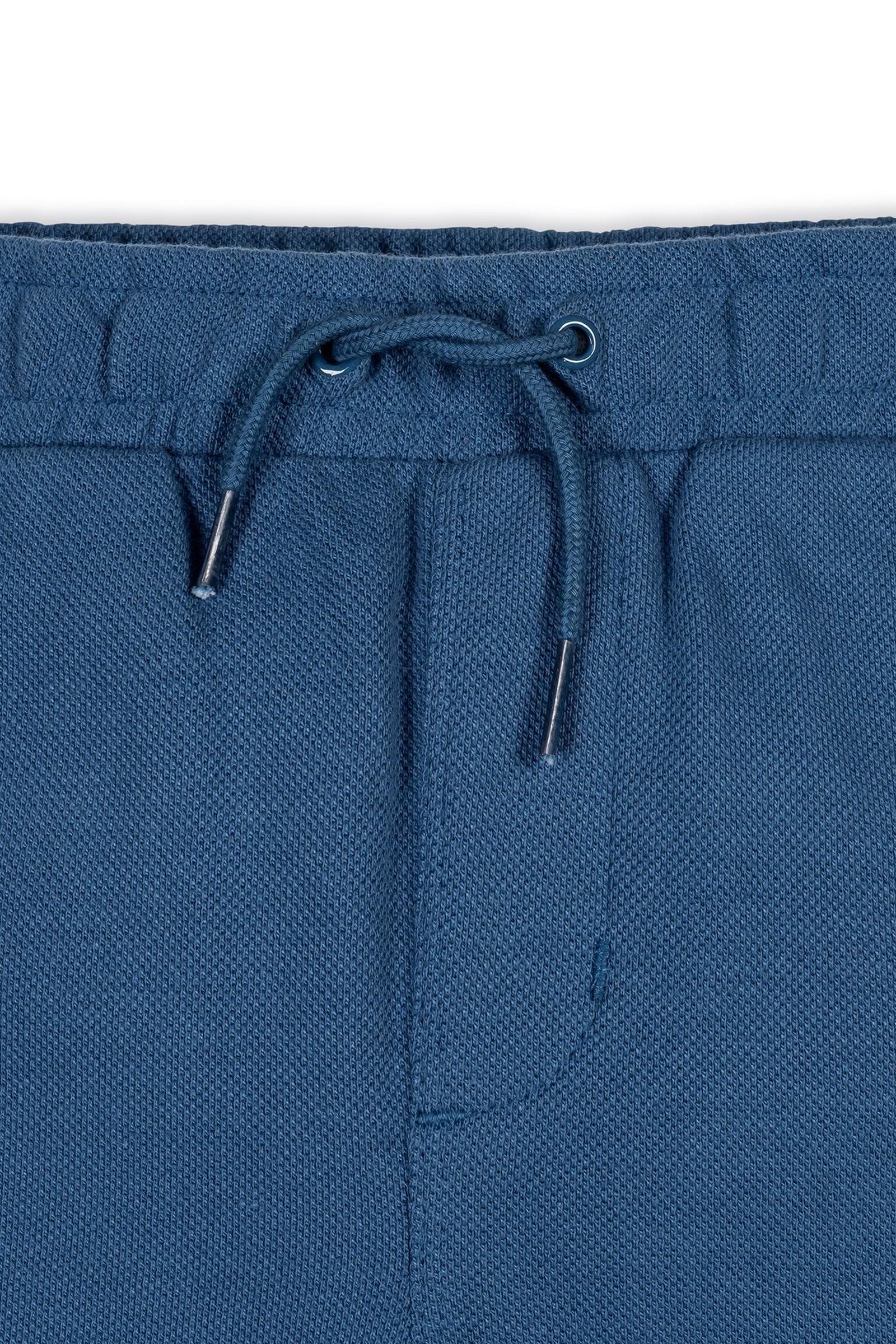 Organic Cotton Pique Pull-On Shorts, Stone Blue, Toddler & Kids