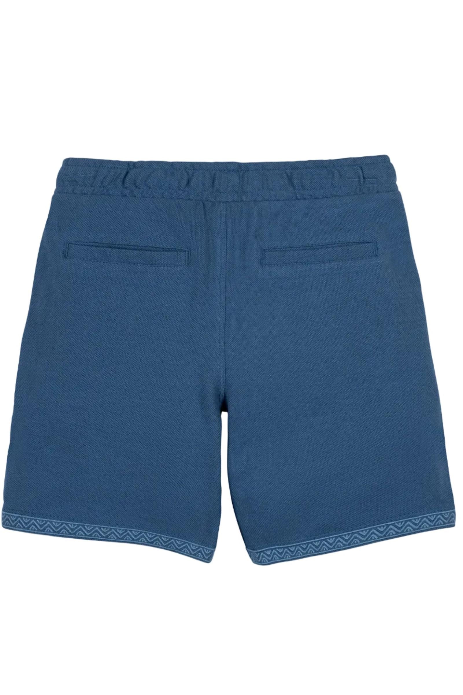 Organic Cotton Pique Pull-On Shorts, Stone Blue, Toddler & Kids