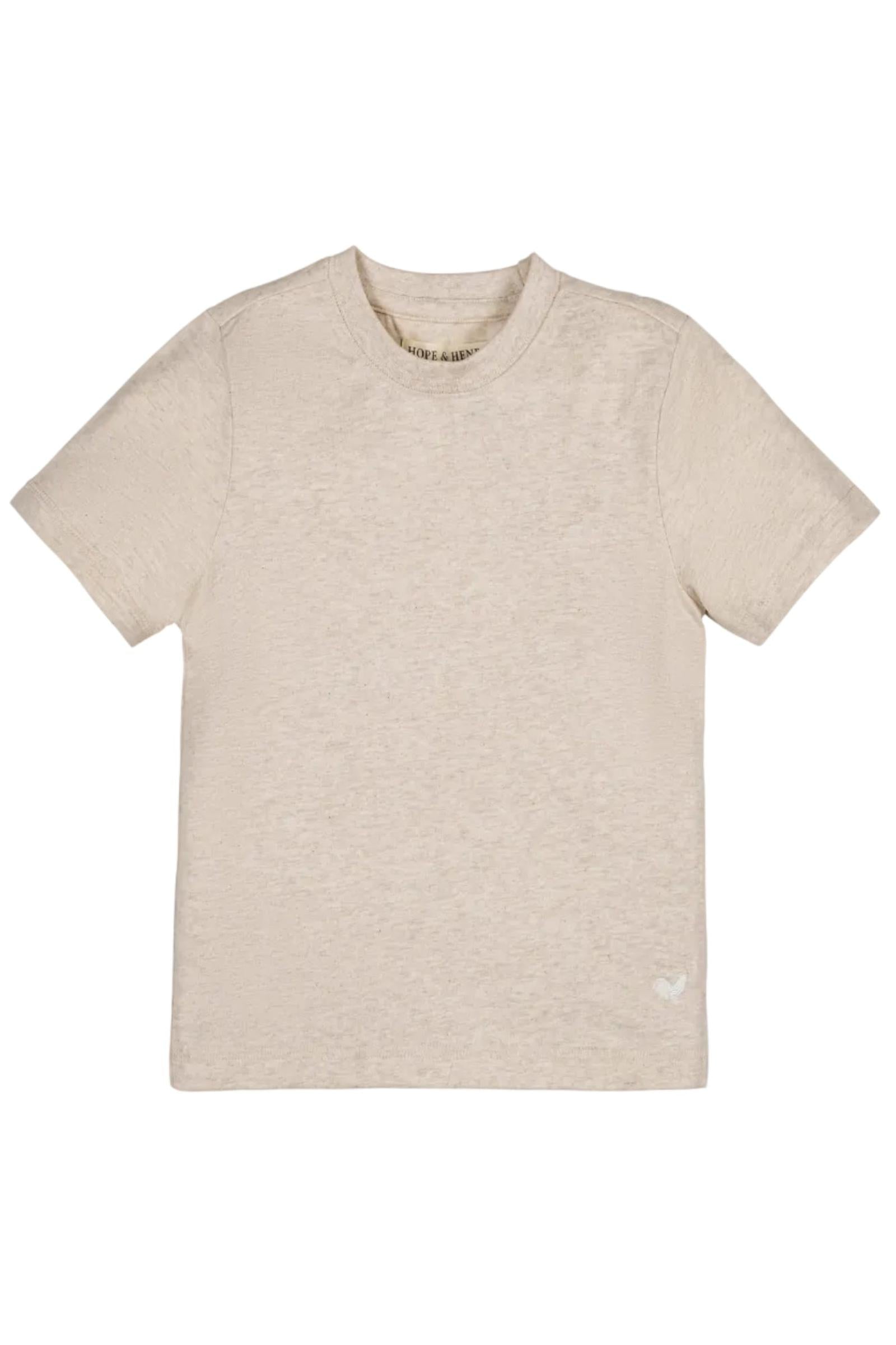 Organic Cotton Short Sleeve Henley Tee, Oatmeal, Sizes 2T-18