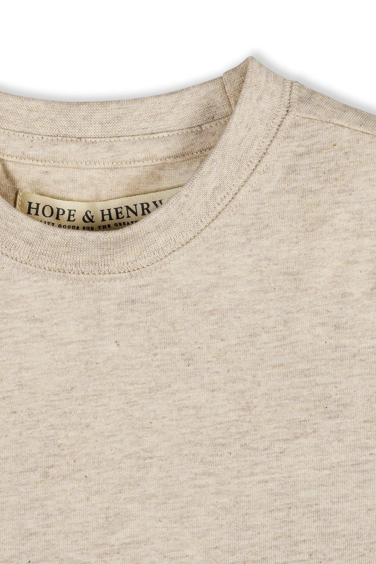 Organic Cotton Short Sleeve Henley Tee, Oatmeal, Sizes 2T-18