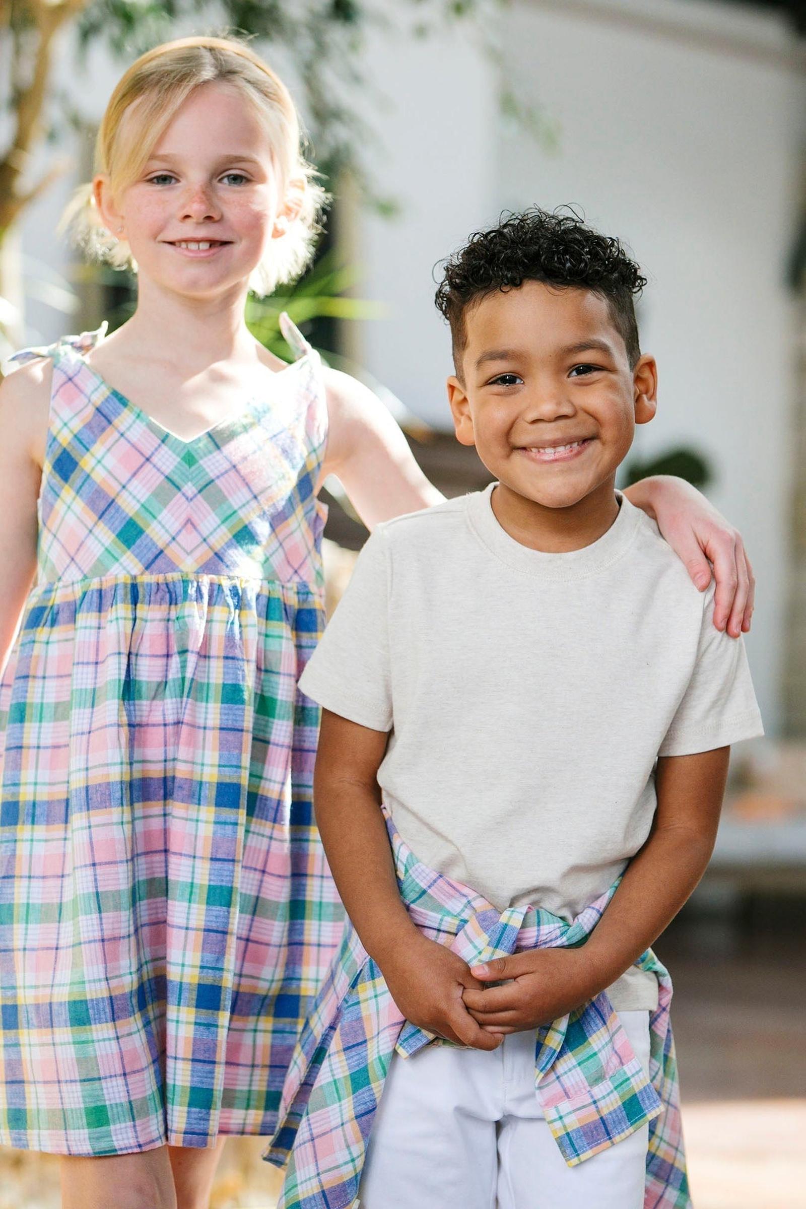 Organic Cotton Short Sleeve Henley Tee, Oatmeal, Sizes 2T-18