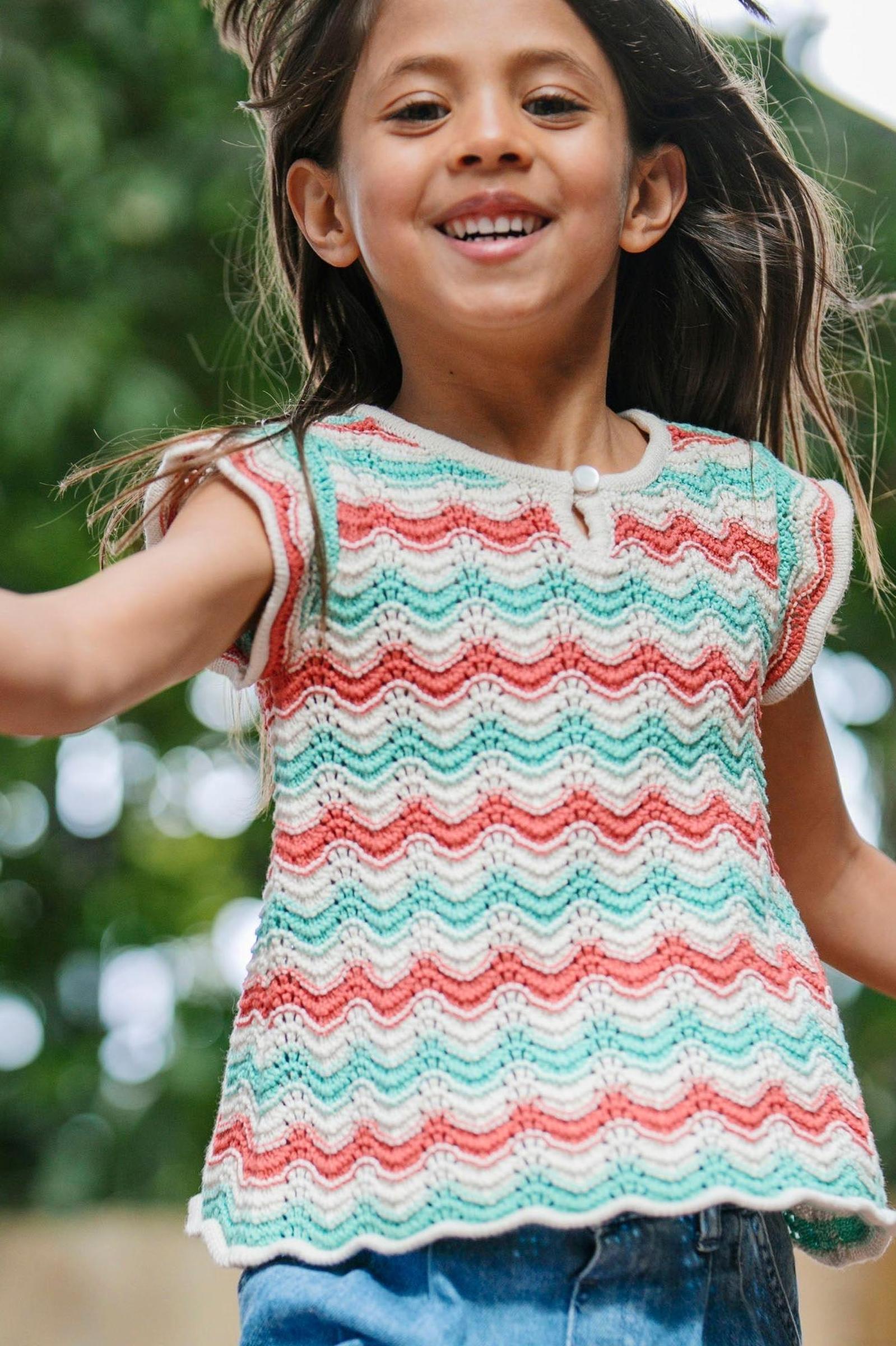 Organic Cotton Flutter Sleeve Sweater Top, Tidal Wiggle, Toddler & Kids, Family Matching Outfits
