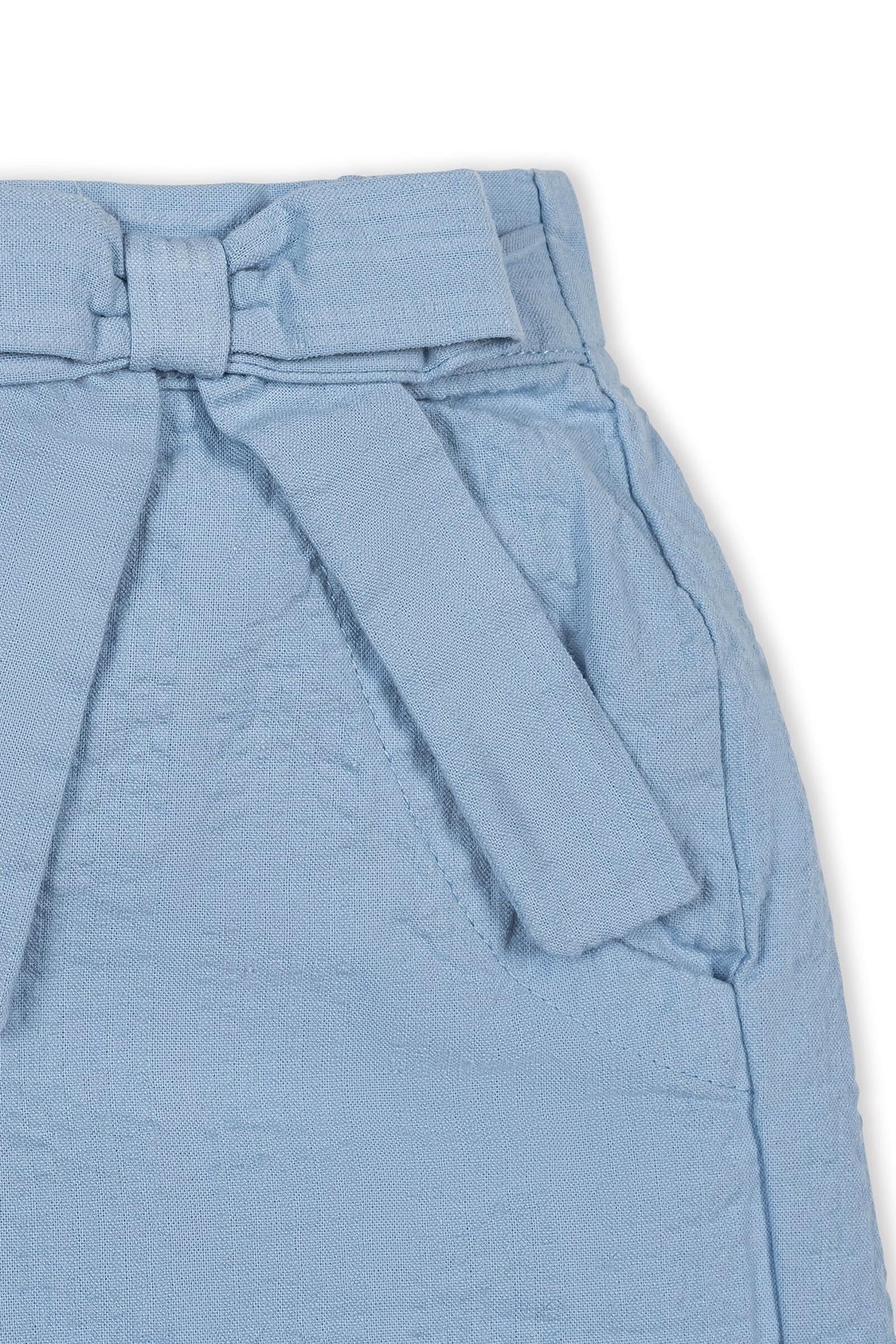 Organic Cotton Seersucker Pull-On Shorts, Bluebell, Toddler & Kids
