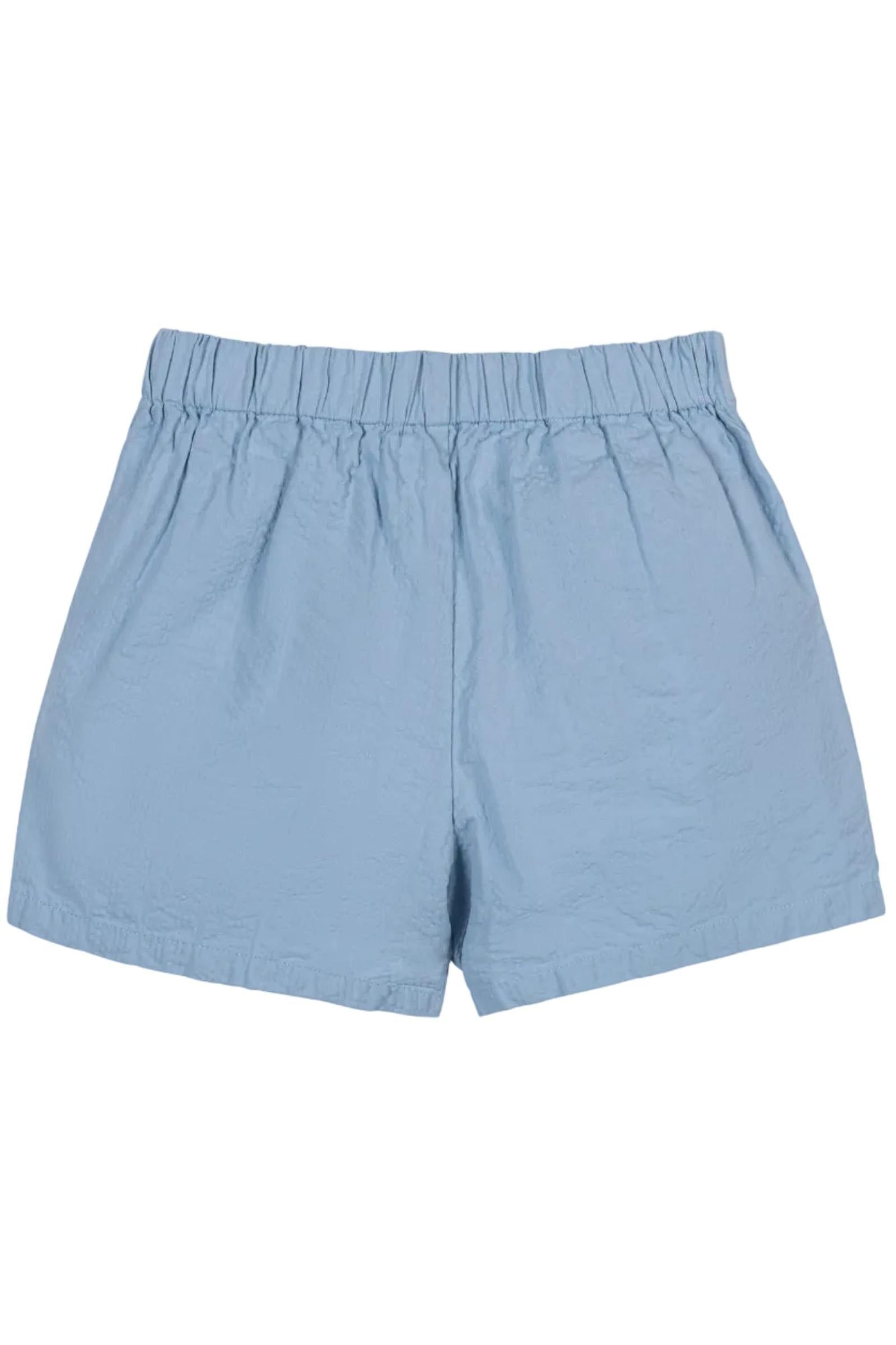 Organic Cotton Seersucker Pull-On Shorts, Bluebell, Toddler & Kids
