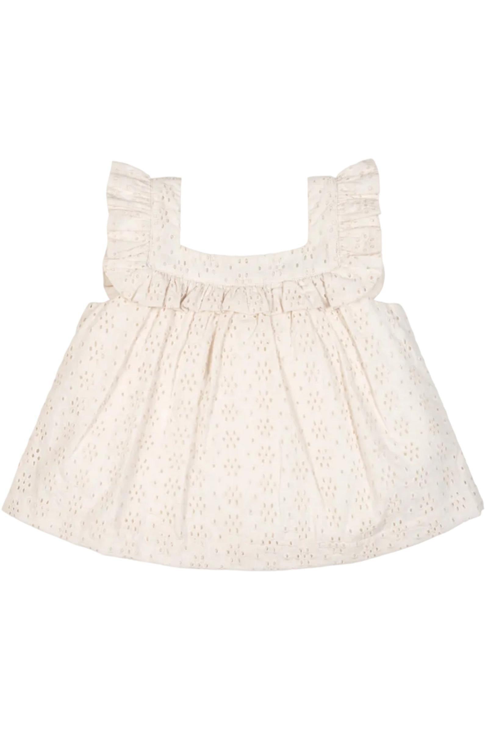 Organic Cotton Eyelet Tank and Short Set, Natural Eyelet, Toddler & Kids, Family Matching Outfits