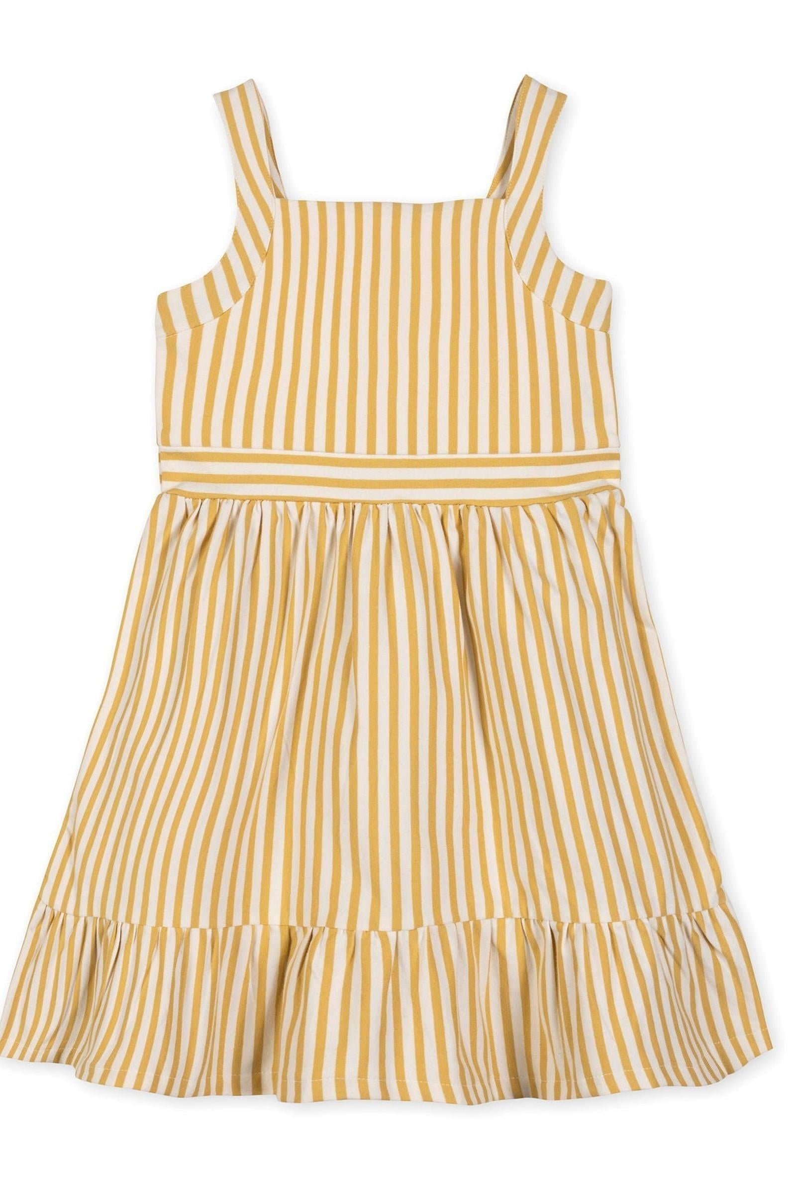 Organic Cotton Knit Tank Sundress with Flounce, Sunny Stripe, Toddler & Kids
