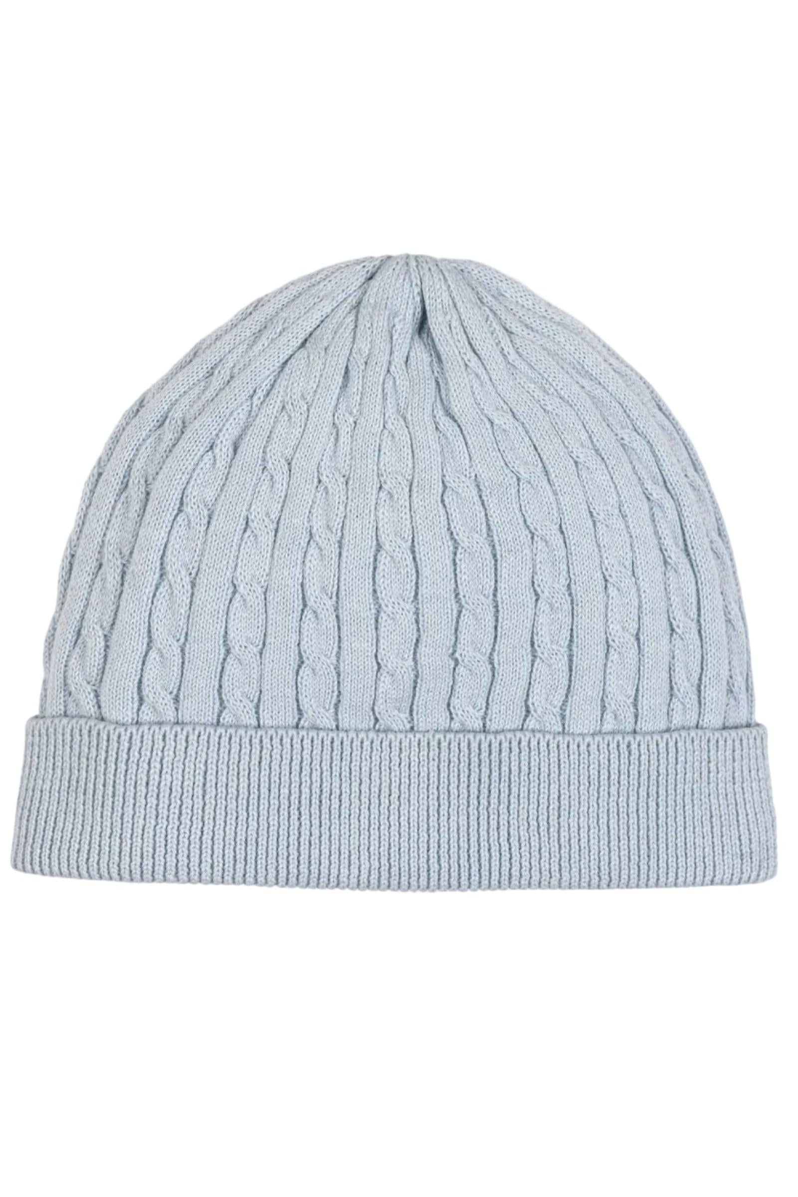 Organic Cotton Baby Sweater Beanie and Bootie Set, Pale Blue