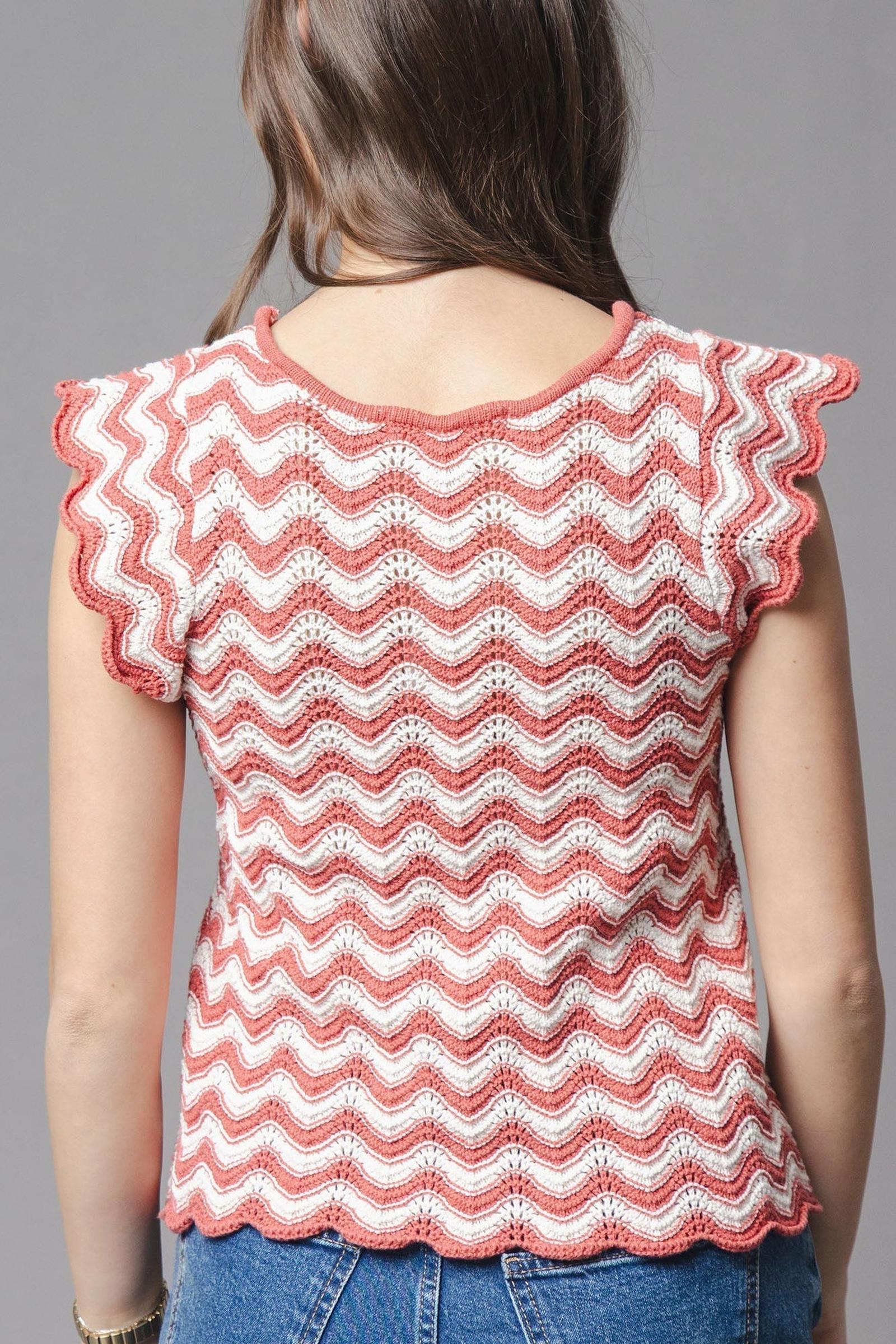 Organic Cotton Flutter Sleeve Sweater Top, Tidal Wiggle, Women, Family Matching Outfits