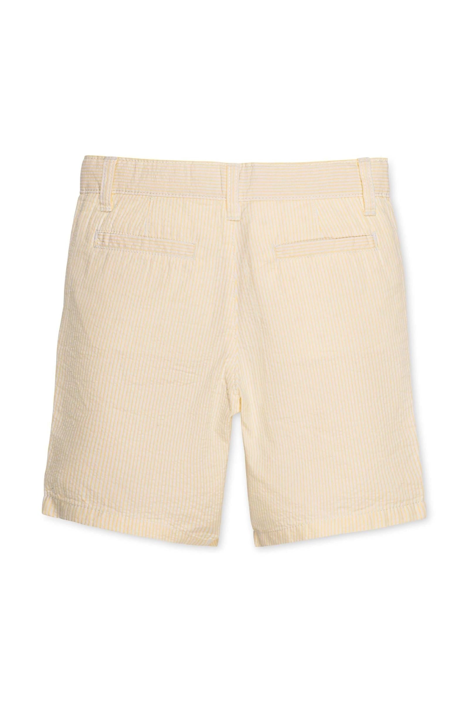 Organic Cotton Seersucker Shorts for Boys, Yellow, Toddler & Kids
