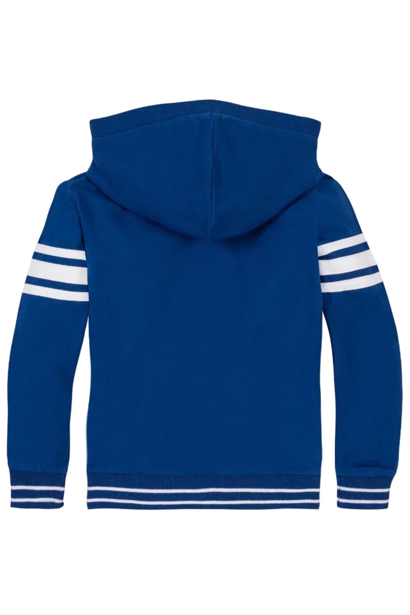 Organic Cotton French Terry Kanga Hoodie, Blue, Sizes 2T-18