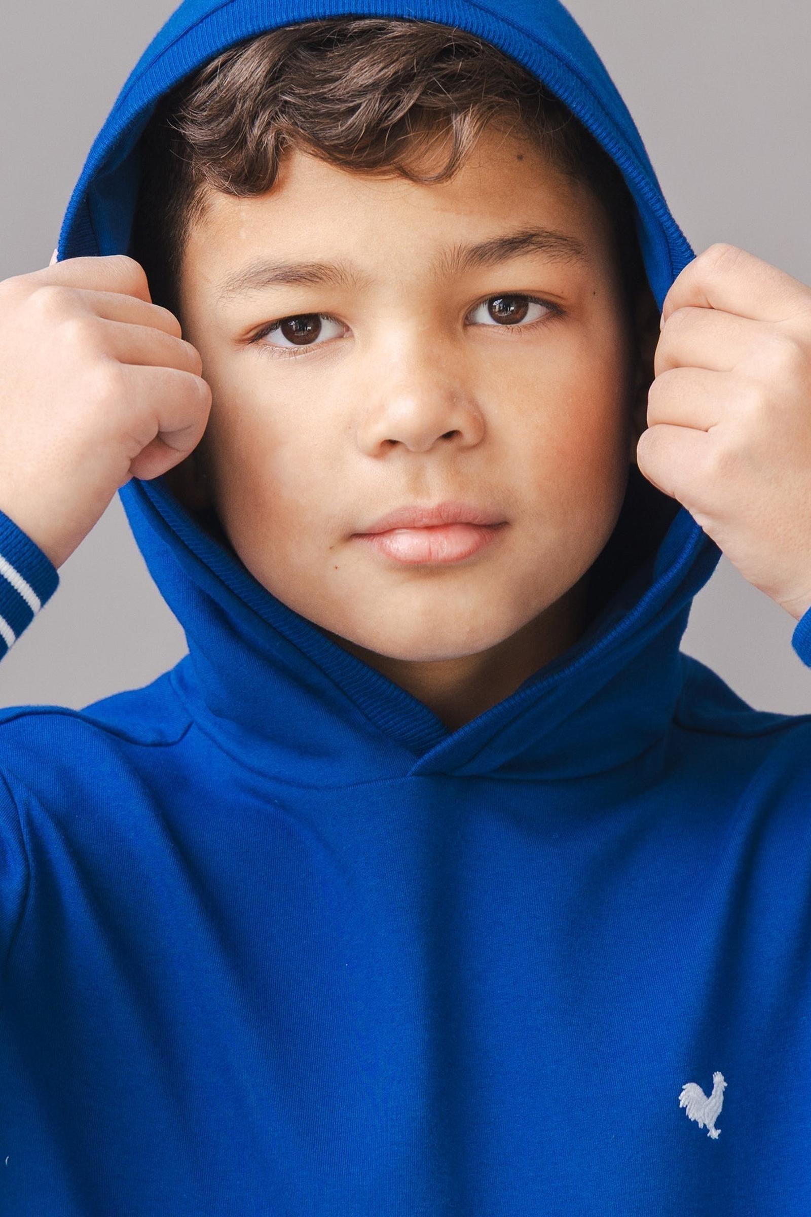 Organic Cotton French Terry Kanga Hoodie, Blue, Sizes 2T-18