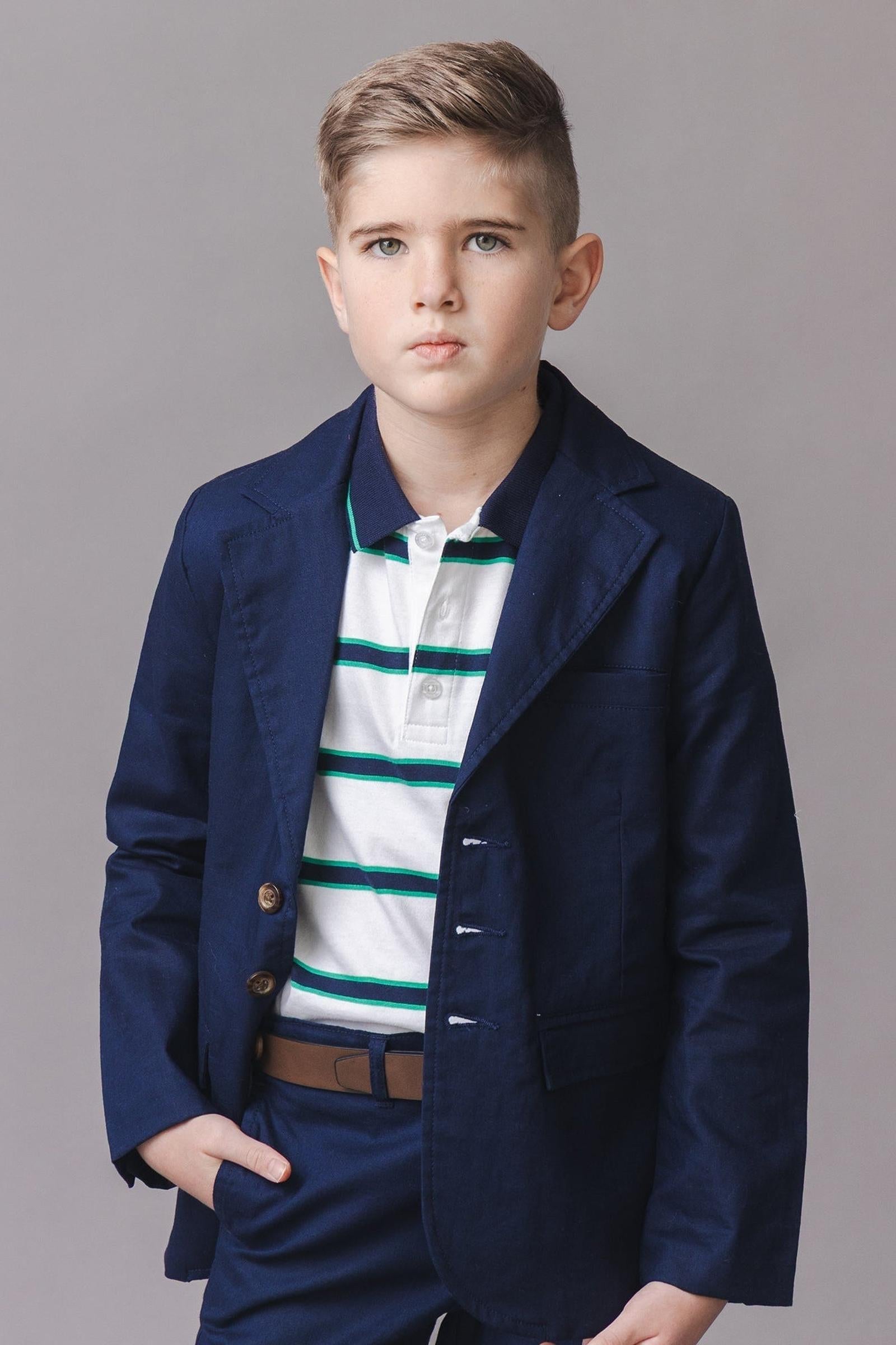 Organic Cotton Jersey Polo Shirt, Pickleball Stripe, Sizes 2T-18