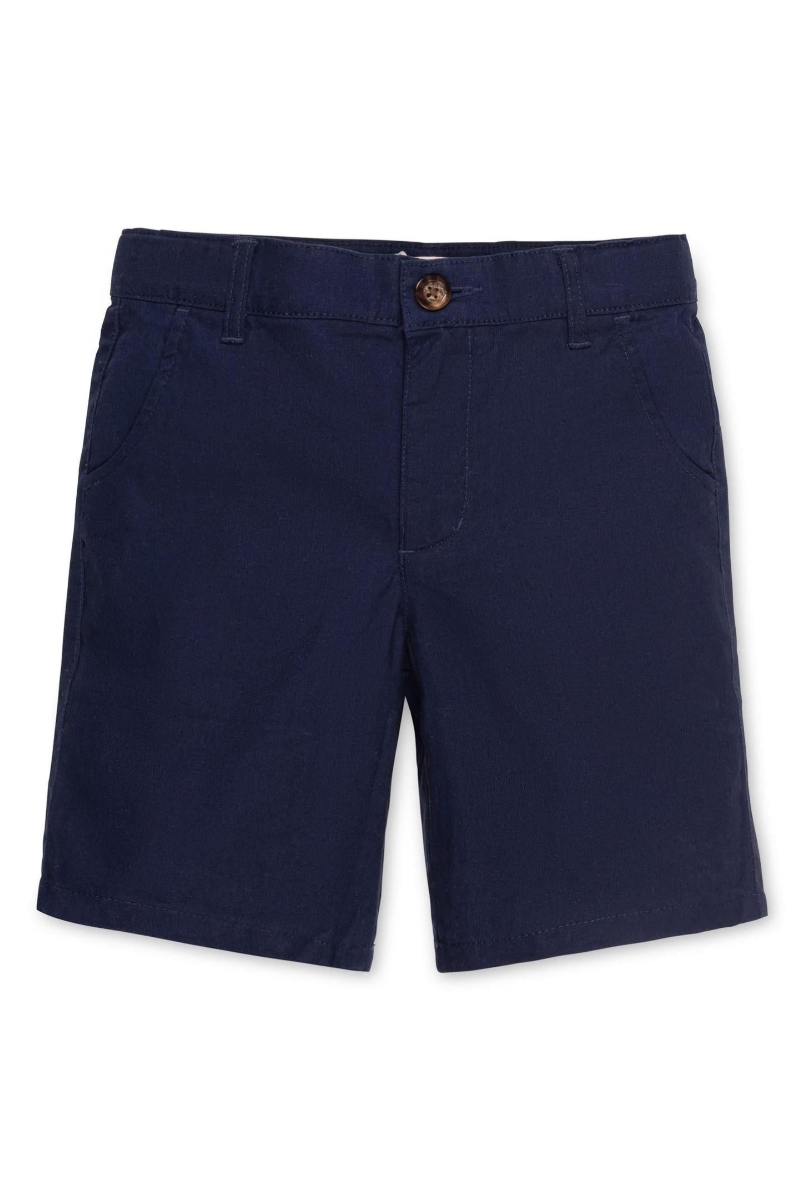Linen Shorts for Boys, Navy, Sizes 2T-16
