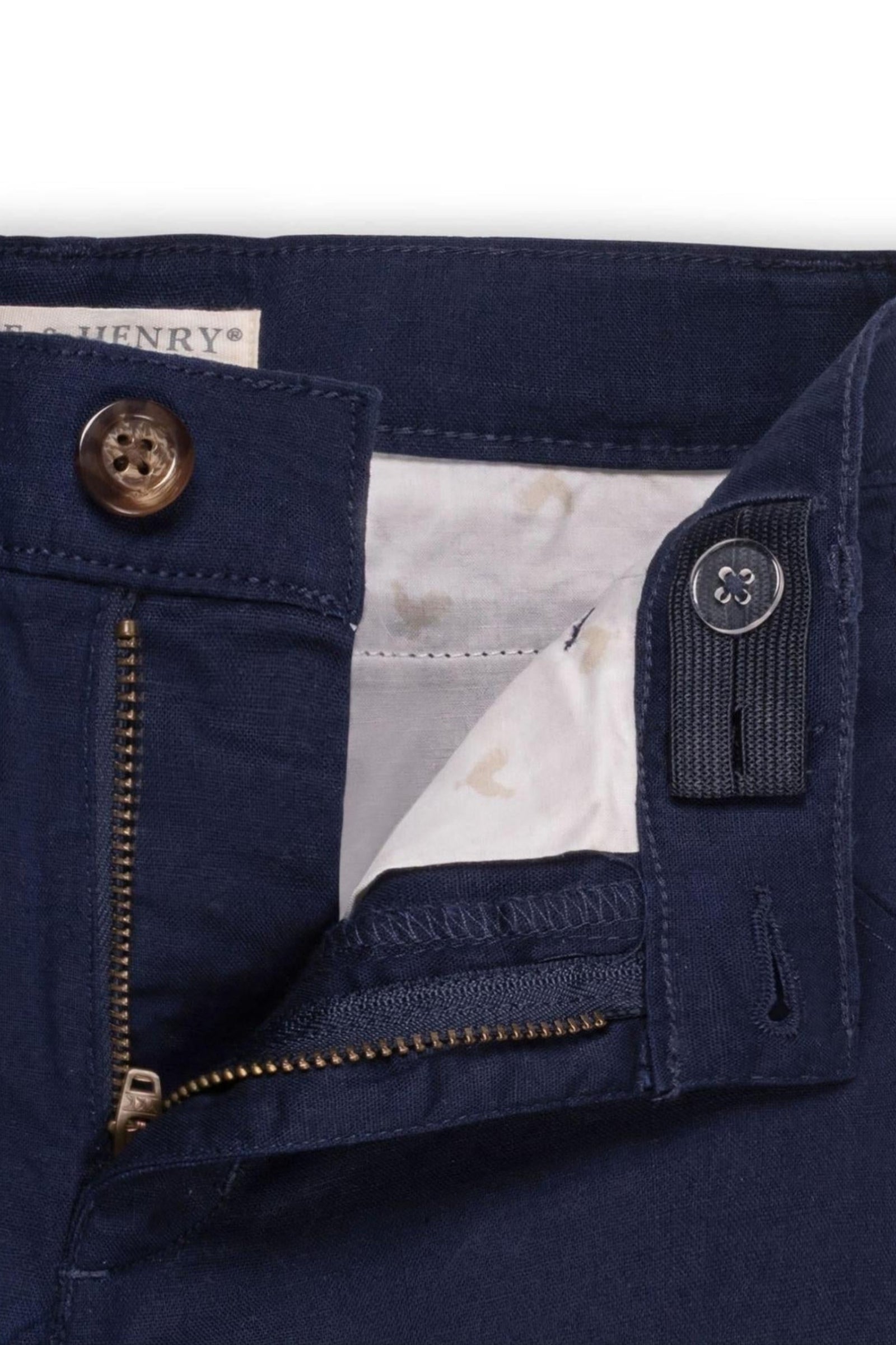 Linen Shorts for Boys, Navy, Sizes 2T-16