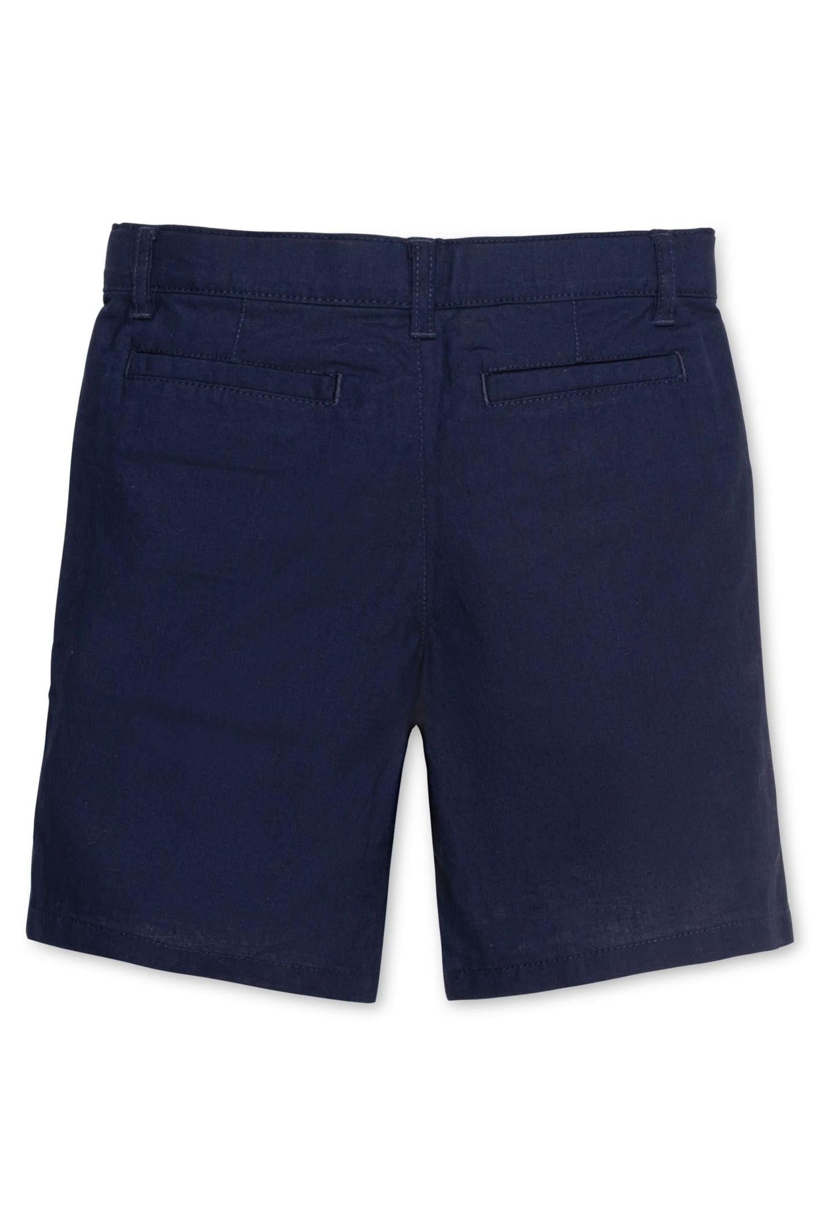 Linen Shorts for Boys, Navy, Sizes 2T-16