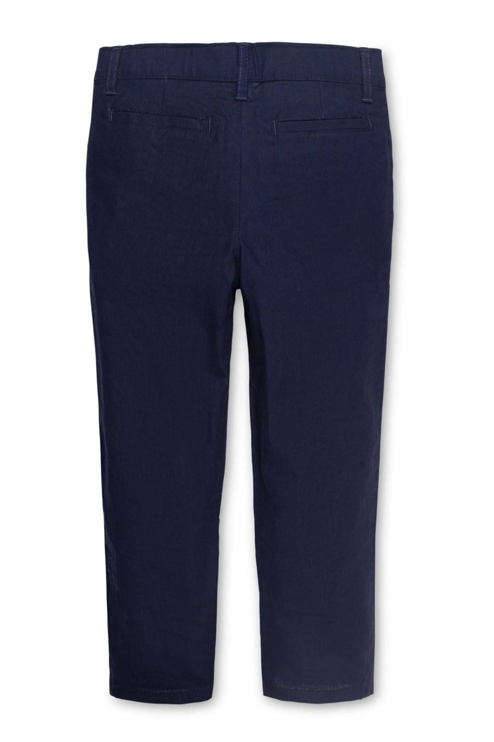 Linen Suit Pants for Boys, Navy, Sizes 2T-16