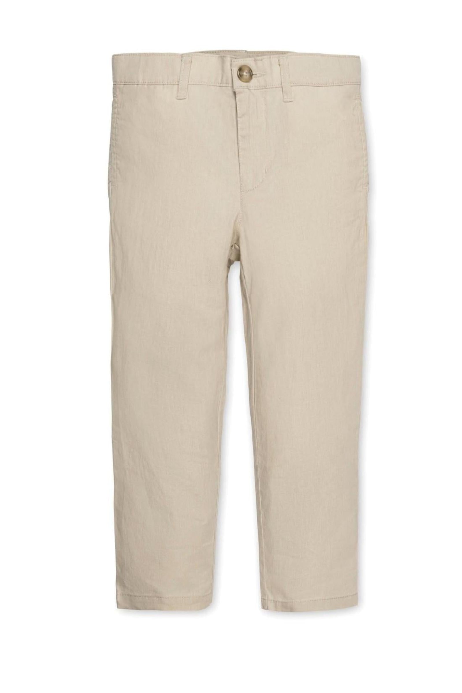 Linen Suit Pant for Boys, Beige, Sizes 2T-16