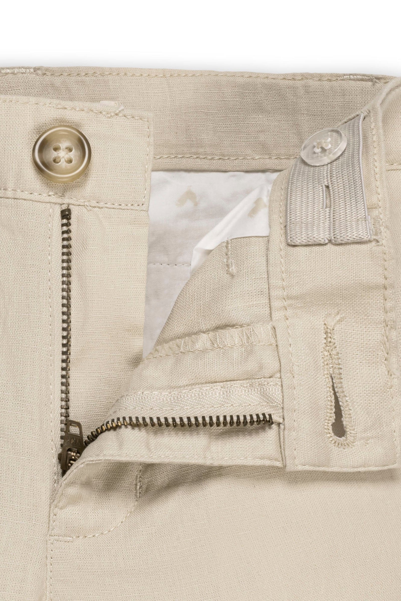 Linen + Organic Cotton Blend Suit Pants for Baby Boys, Sand