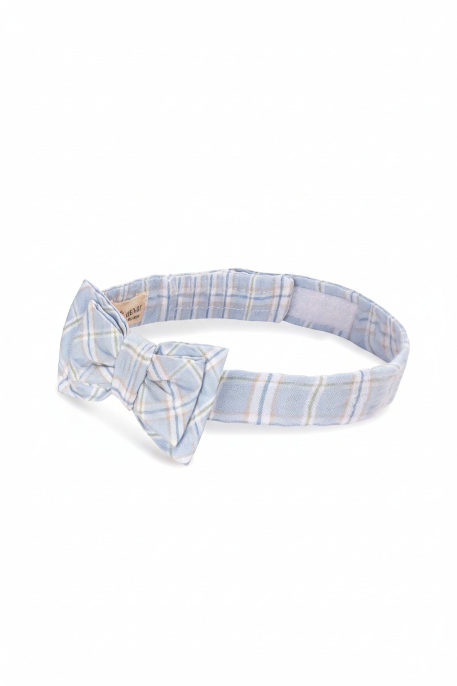 Organic Cotton Seersucker Bow Tie, Chateau Blue Check