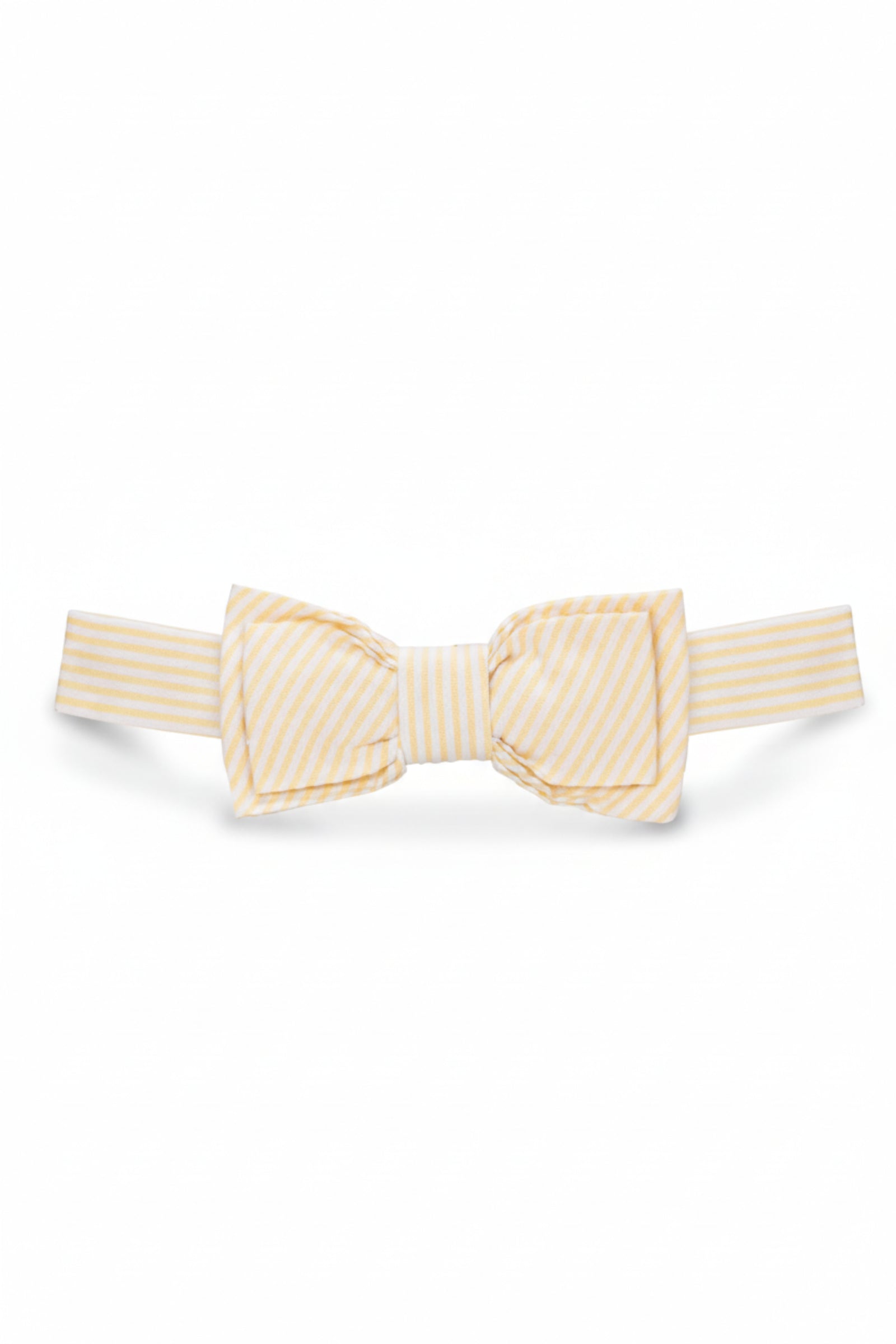 Organic Cotton Yellow Seersucker Bow Tie