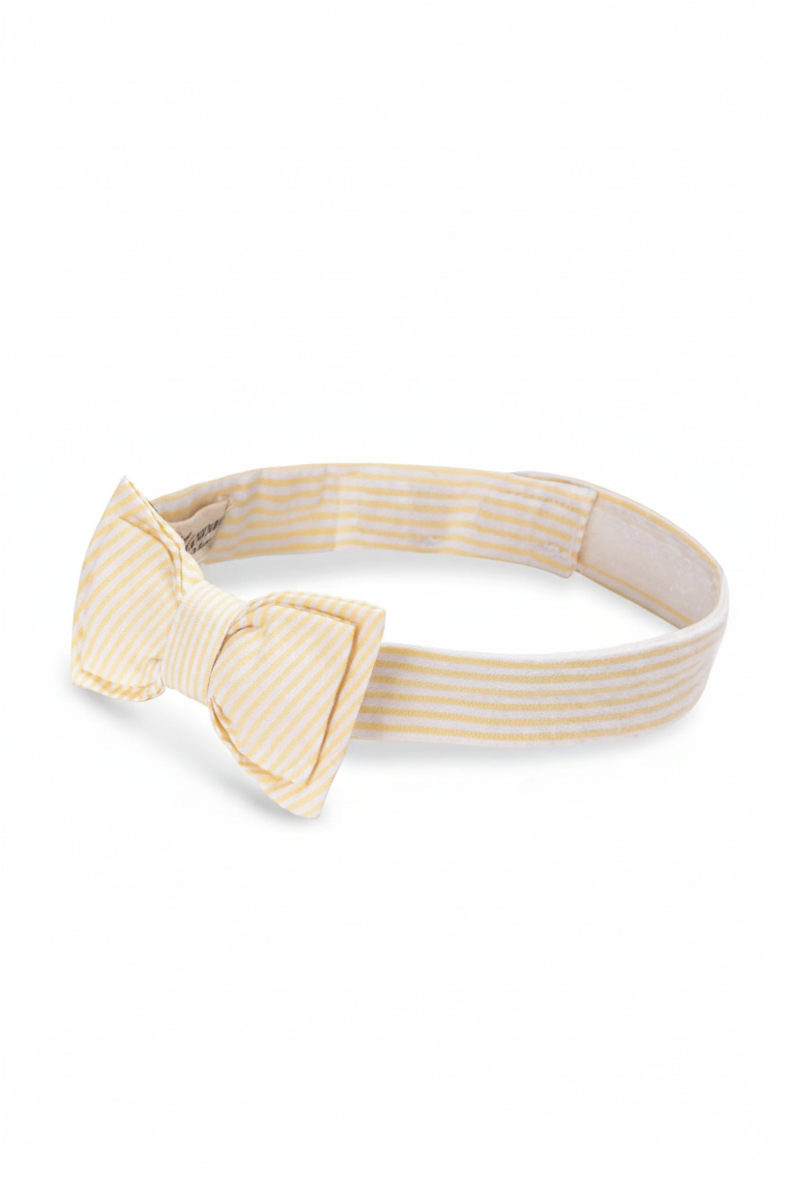 Organic Cotton Yellow Seersucker Bow Tie