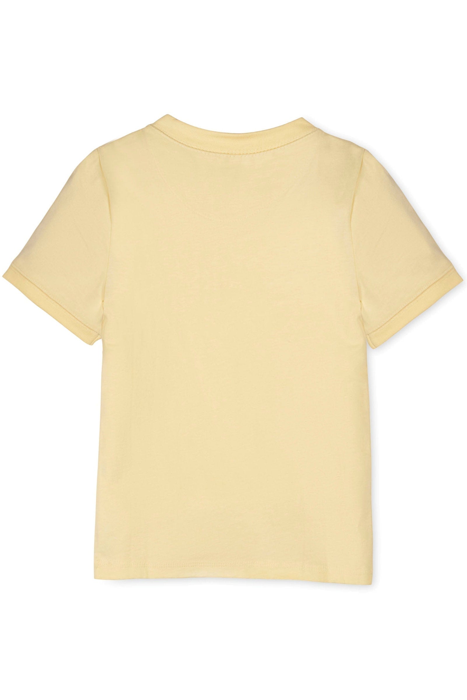 Pale Yellow Organic Cotton Short Sleeve Henley T-Shirt for Boys, Sizes 2T-18