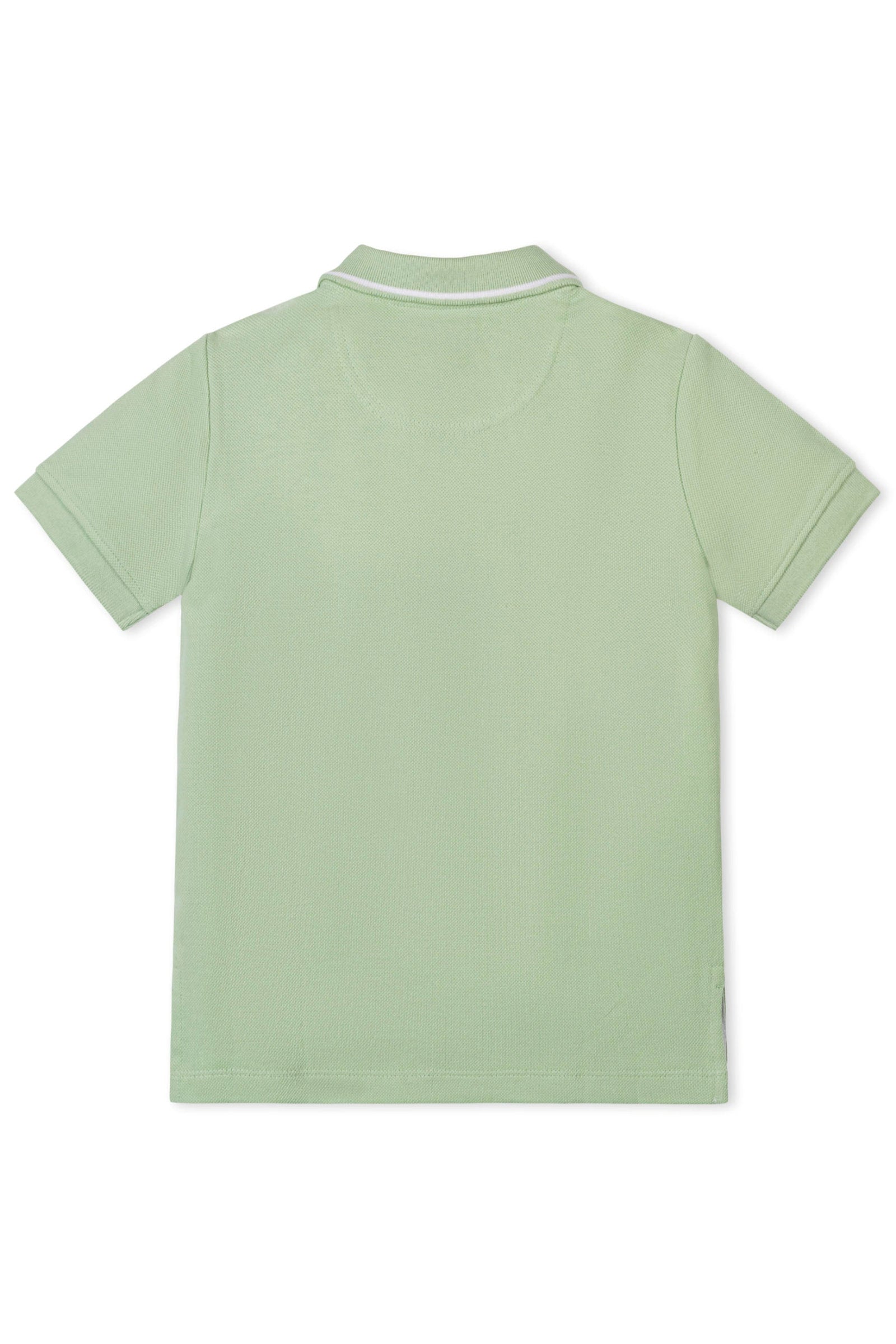 Organic Cotton Pique Polo Shirt for Boys, Soft Green, Sizes 2T-18