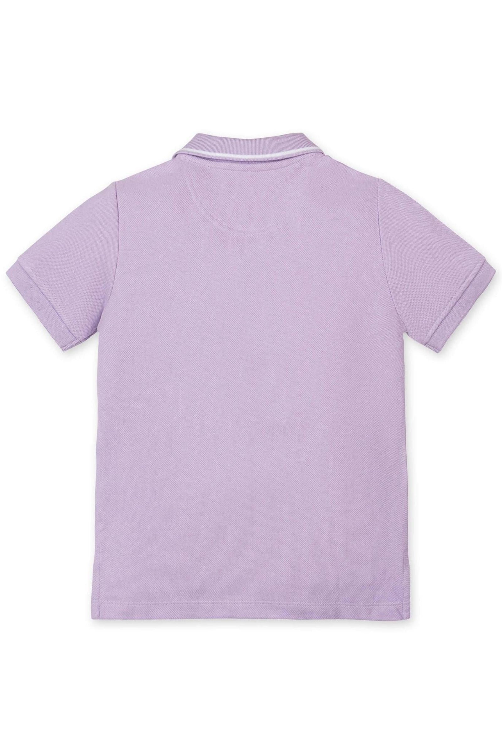 Organic Cotton Pique Polo Shirt for Boys, Lavender, Sizes 2T-18