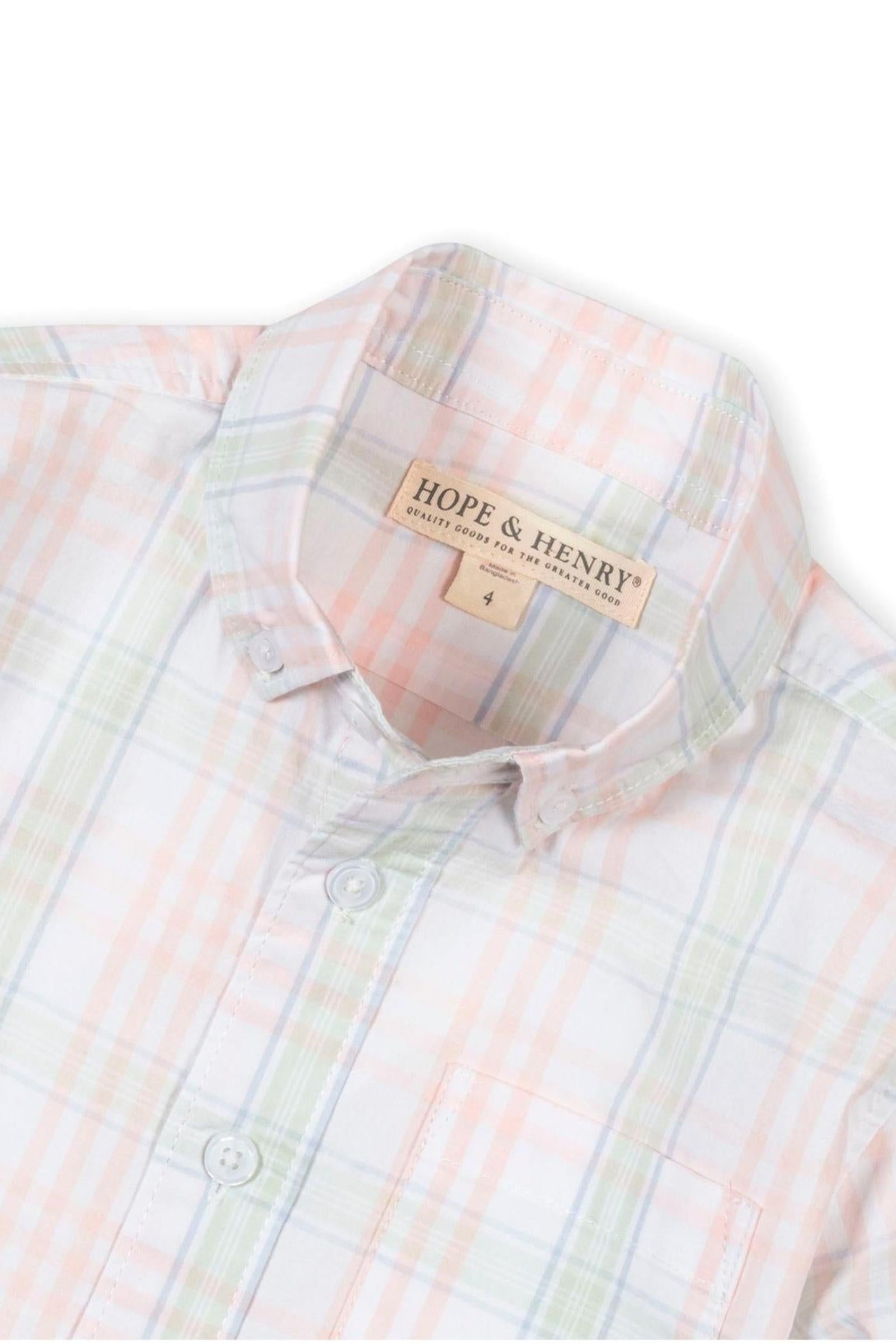 Organic Cotton Stretch Poplin Shirt, Chateau Plaid, Sizes 2T-18, Family Matching Outfits