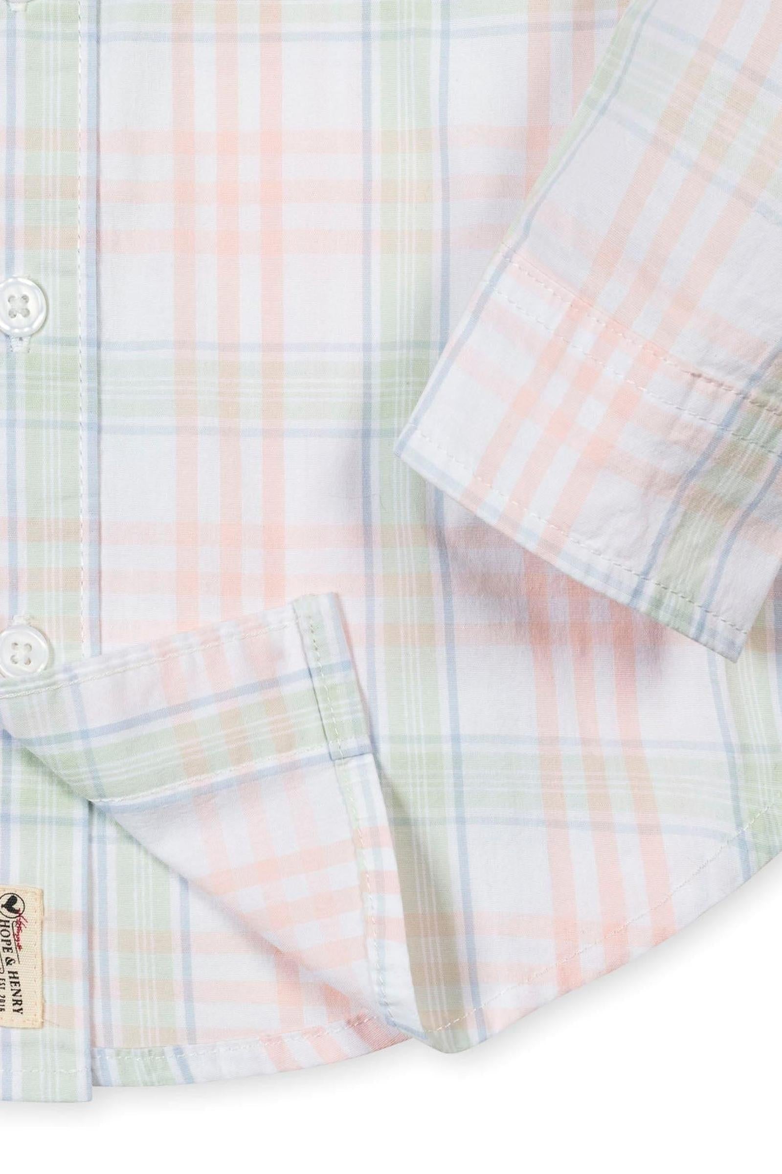 Organic Cotton Stretch Poplin Shirt, Chateau Plaid, Sizes 2T-18, Family Matching Outfits