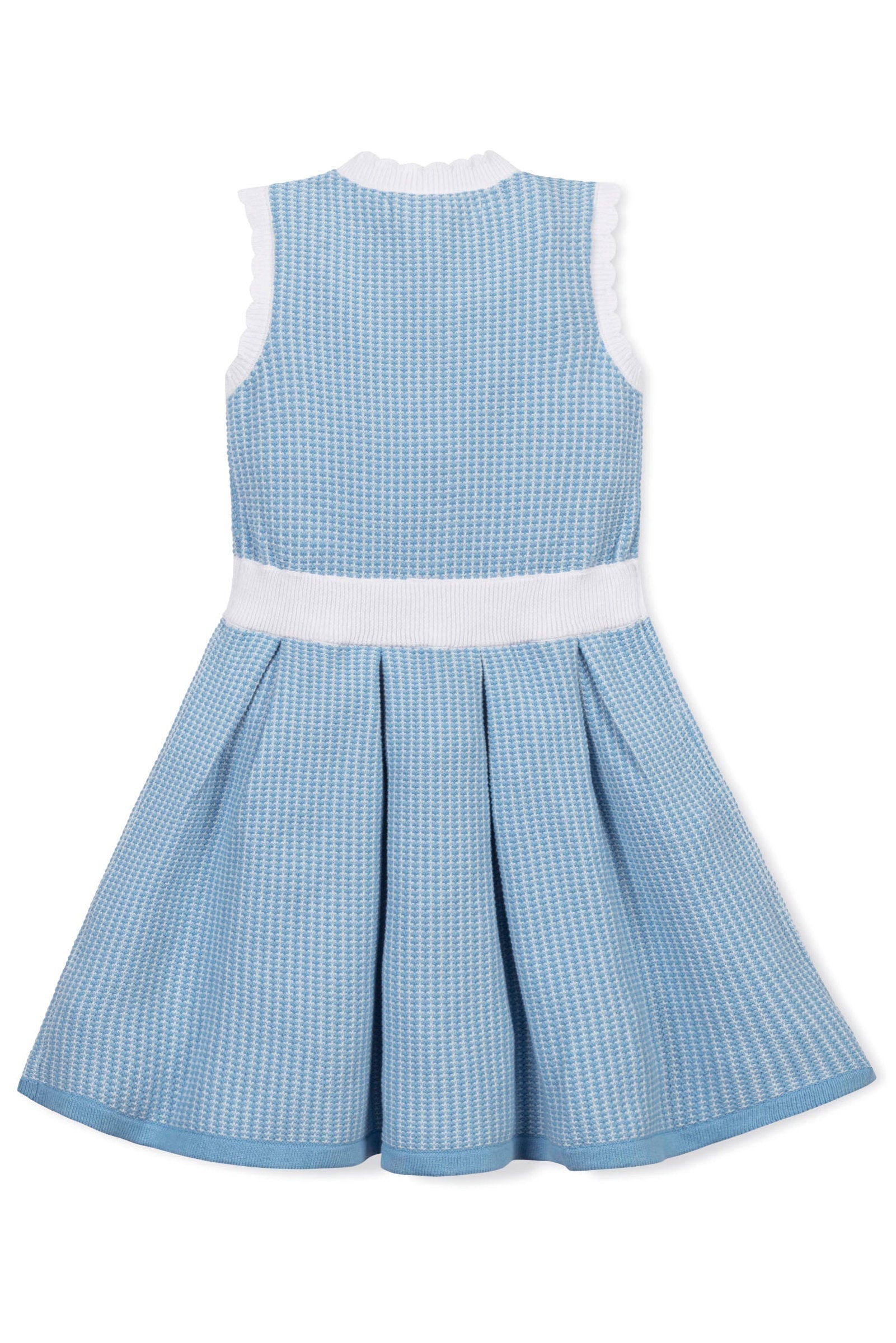 Organic Cotton Button Front Tank Sweater Dress for Girls, Bluebell, Sizes 2T-12